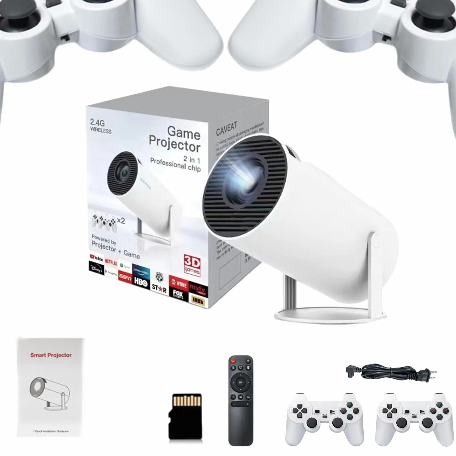 Cinemaster Pro 4K inteligentny projektor M300 Max, Lunoosh LCD do gier retro i gier P30 Max