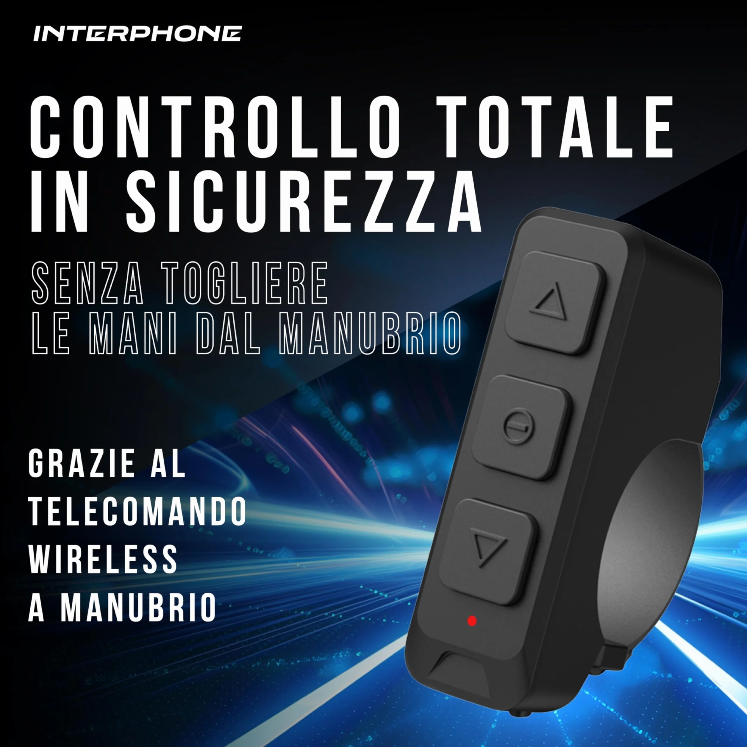 INTERPHONE ZERO True Wireless słuchawki douszne do skuterów i sportów zimowych, Bluetooth 5.3, wbudowany mikrofon bezprzewodowy, pilot zdalnego sterowania, zasięg do 6,5 h