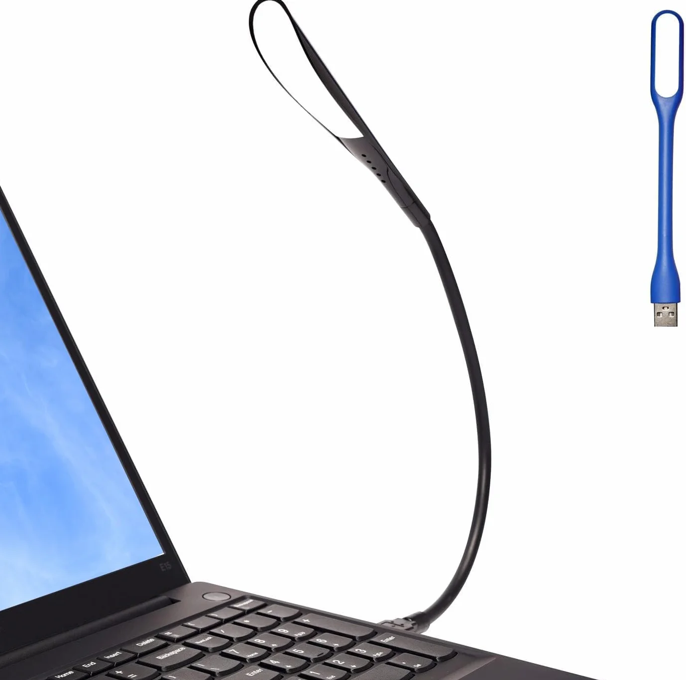 Ściemniana lampa USB, elastyczna klawiatura USB, mini lampka USB do laptopa (14 diod LED, 3-stopniowa regulacja jasności, przełącznik dotykowy wł./wył., czarna)