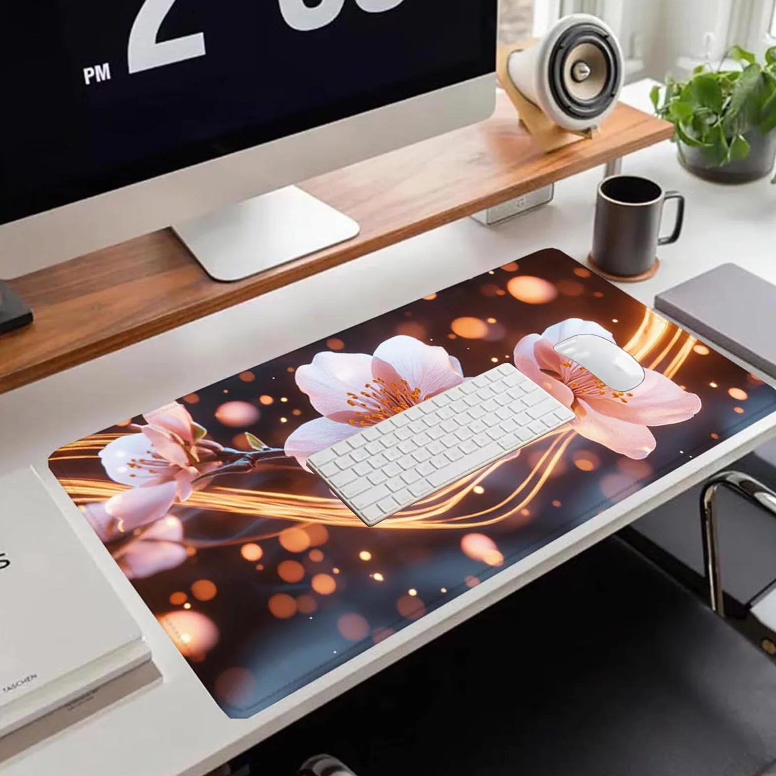 Gamingowa podkładka pod mysz 1200 x 600 x 3 mm, XXL, wodoszczelna, odporna na ścieranie, z przyszytymi krawędziami, podkładka na biurko, poprawia prędkość i precyzję pod laptopa, komputer, wzór
