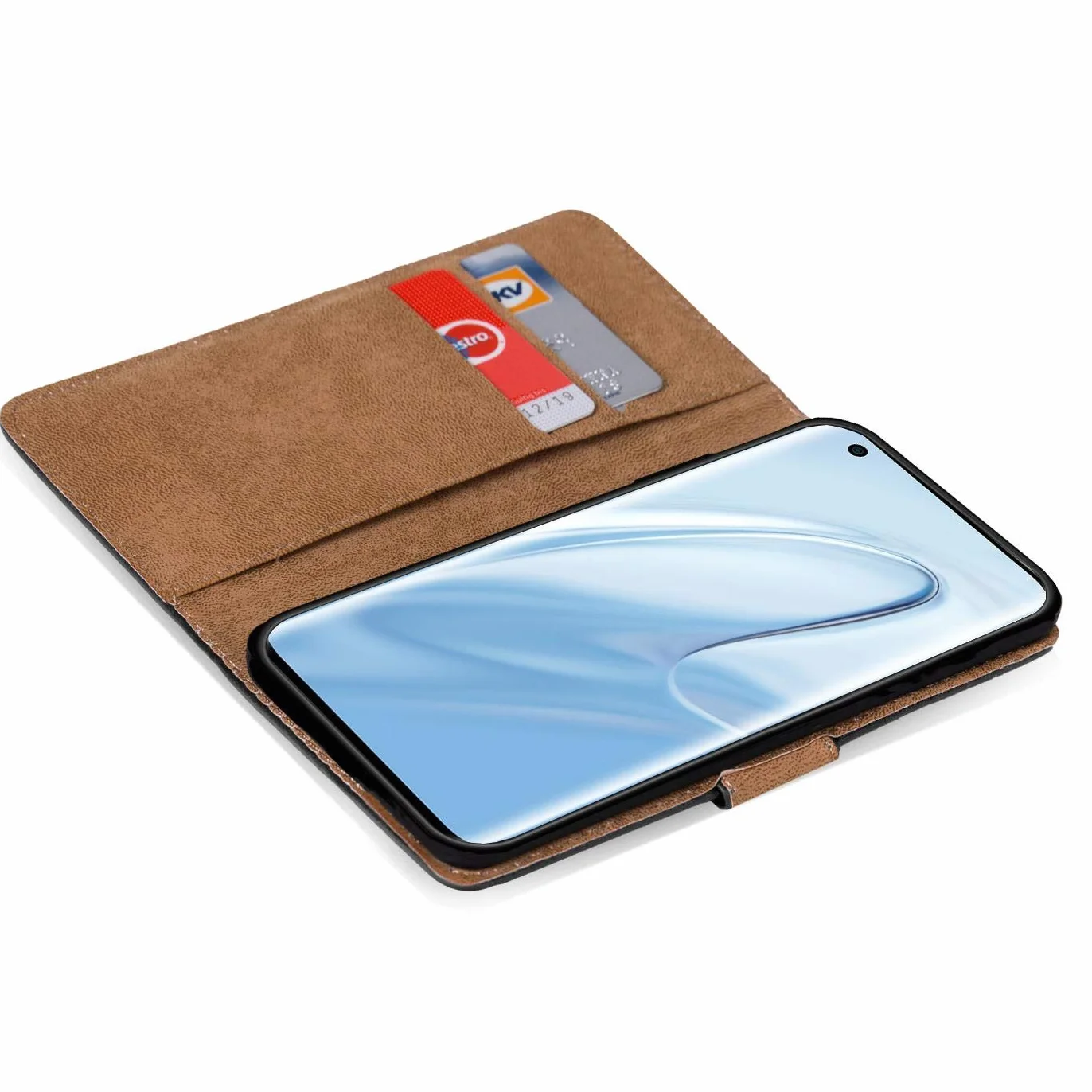 Verco Etui Kompatybilne z Xiaomi Mi 10 / Mi 10 Pro Case, ochronne obudowa dla Xiaomi Mi 10 / Mi 10 Pro portfel smartfon przegródki na karty, Czarny