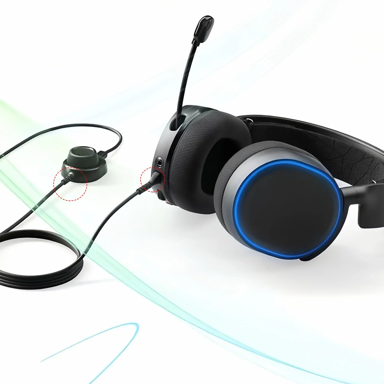 SteelSeries Arctis 3 5 7 Pro Wymienny kabel audio 1,5 m czarny
