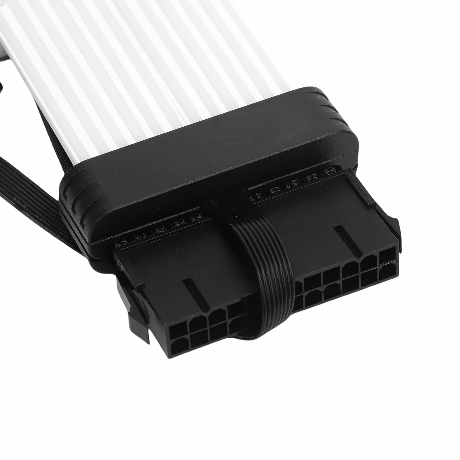 Greensen ARGB PC Kabel Zasilający Lina Silikonowa Przedłużacz PSU 24 Pin 8 Pin 120 LED Efekt Meteor 9,6 W 16,8 M Kolorów dla Producentów Obudów Komputerów do Gier (Kontroler SK3 Biały)