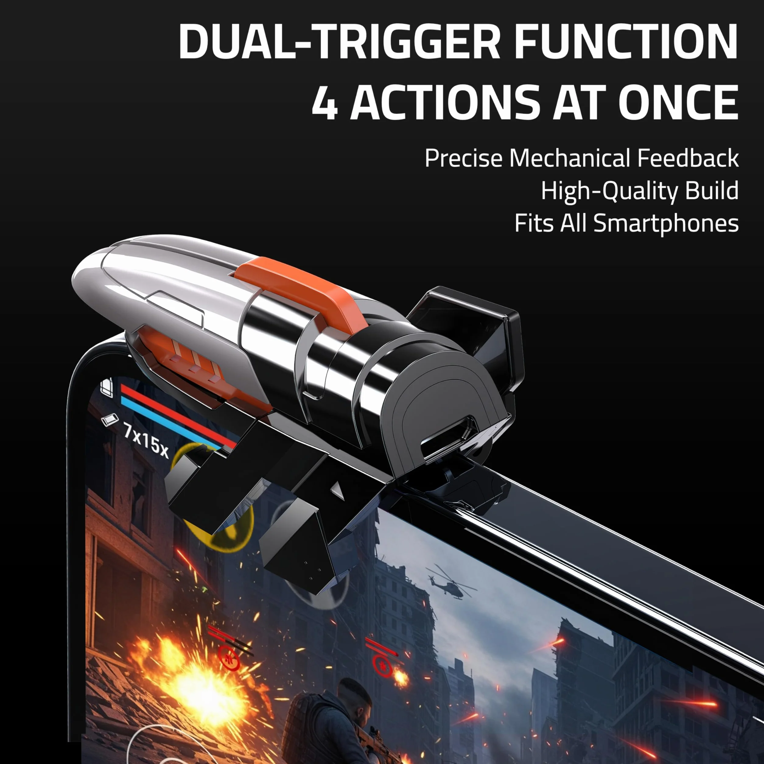 Mobile Gaming Trigger 4 Przyciski Gamepad do Telefonu PUBG Mobile COD Mobile iPhone Android Akcesoria