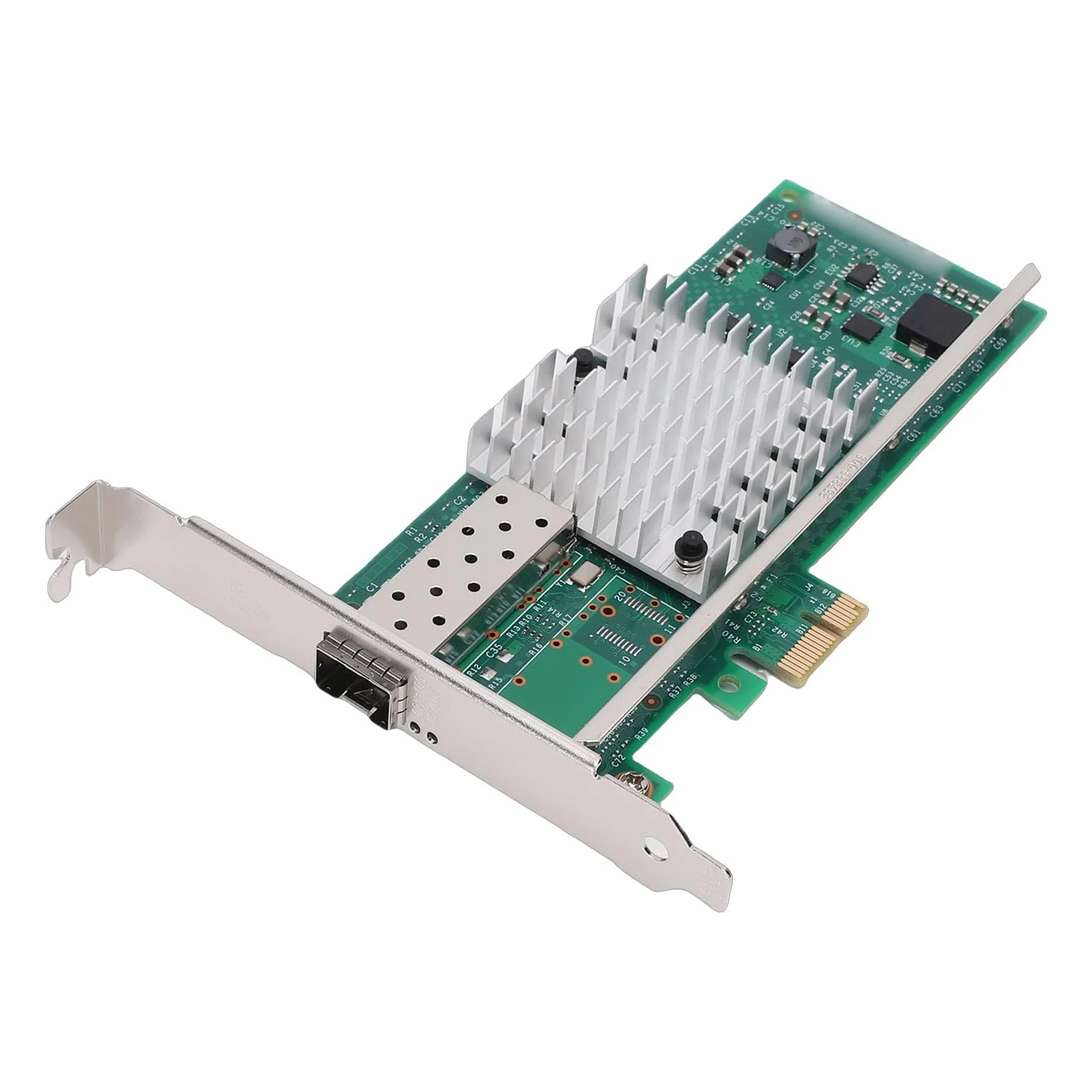 VBESTLIFE Karta Sieciowa 10G PCIE X1 z Portem SFP+, obsługą Adaptera Sieci światłowodowej Ethernet Chip 82599EN