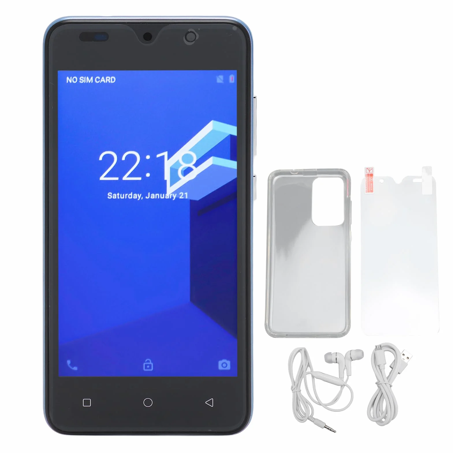 Generic 5 -calowy Smartfon, rozdzielczość 1440 X 3040 dla HD Smartphone Smartphone 8 MP 8 MP (BLUE)