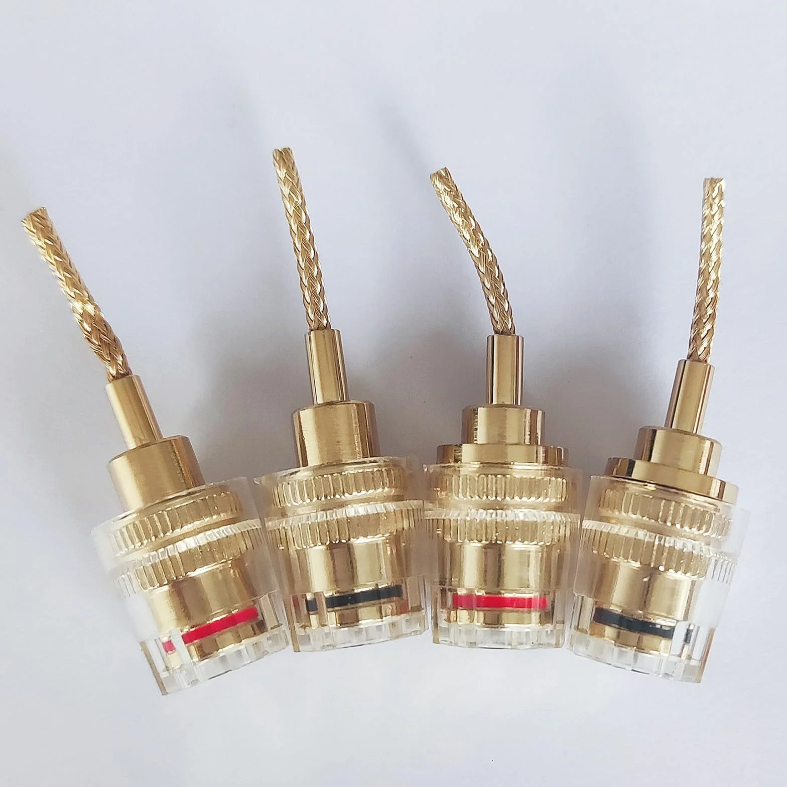 Złącze Flex Pin Banana 4mm na wtyk 2mm, adapter kabli HiFi, złącze audio