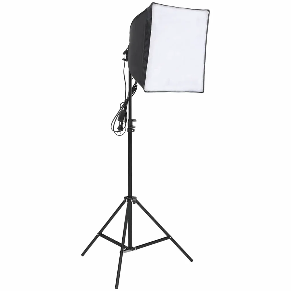 Zestaw do studia fotograficznego z lampami ciągłymi i softboxami, 3 statywy, system tła z niebiesko-zielonym materiałem, uchwyt aluminiowy, oświetlenie 5600 K do fotografii, wideo, streamingu