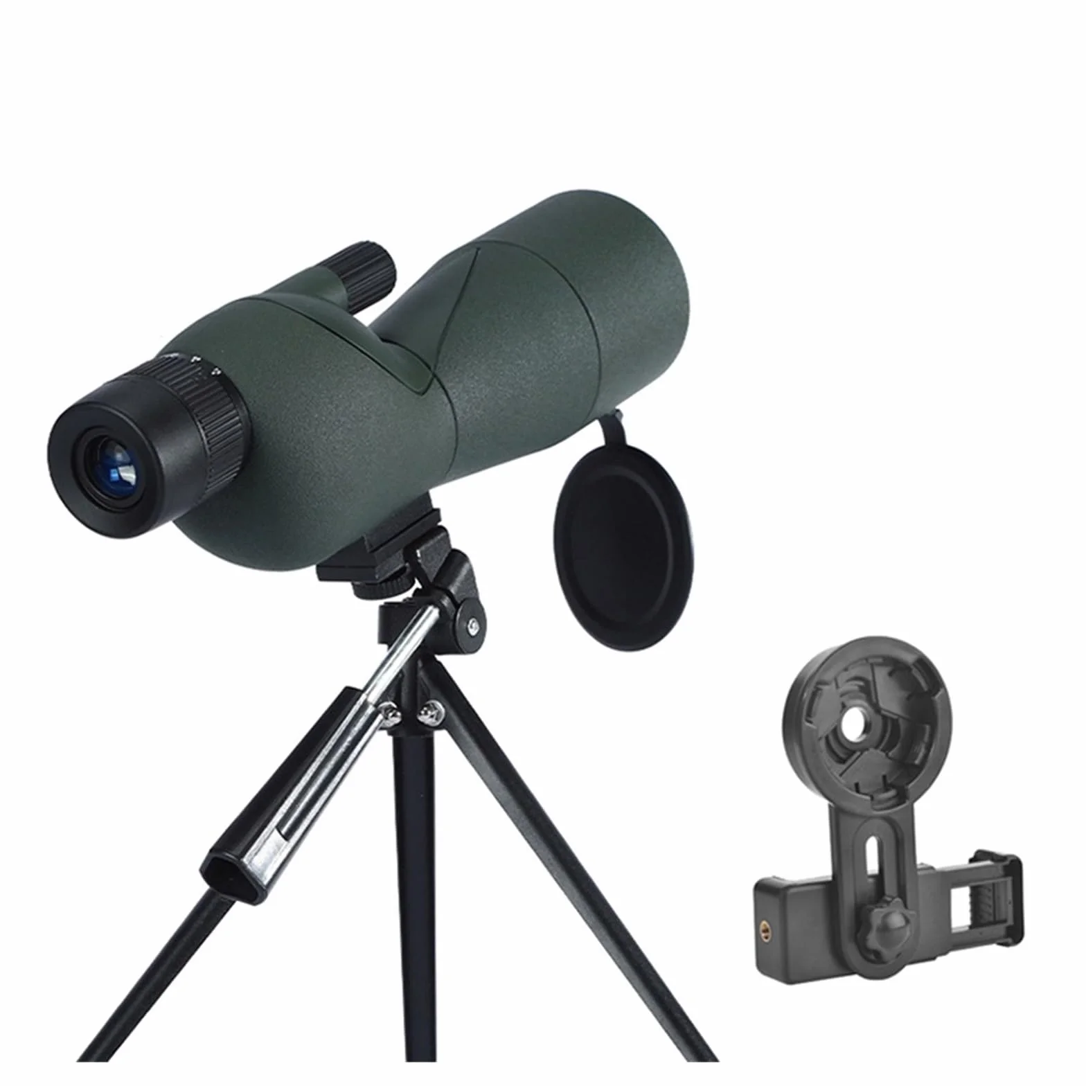 25-75x60mm HD Luneta Obiektyw ED Potężny Monokularowy Teleskop Z Powiększeniem Bak4 Pryzmat Na Zewnątrz Camping Obserwacja Ptaków Strzelanie Mocny Okular I PowięKszenie(Green set)