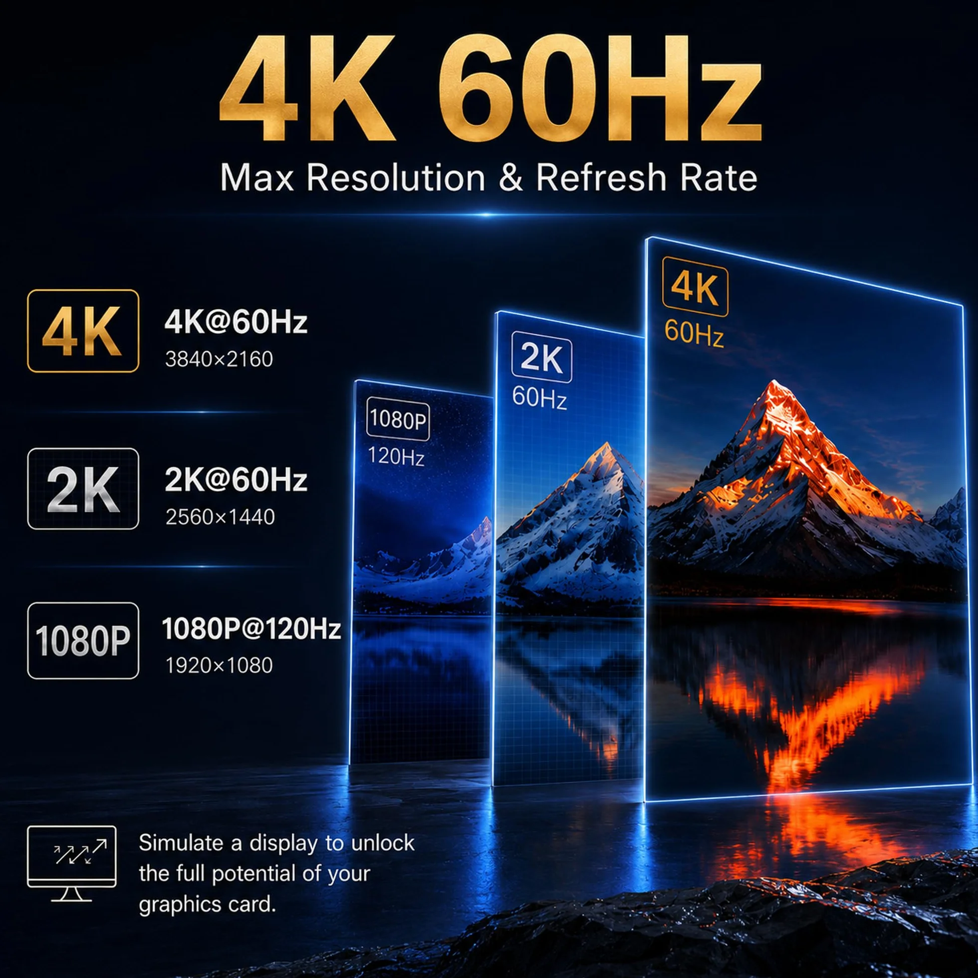 DP Dummy Plug Display Emulator-DisplayPort Headless Ghost Display Emulator, Virtual Display Adapter 4K60Hz (pasuje Headless 1920x1080@120Hz/2560x1600@60Hz/3840x2160@60Hz) (szary, 3 sztuki)