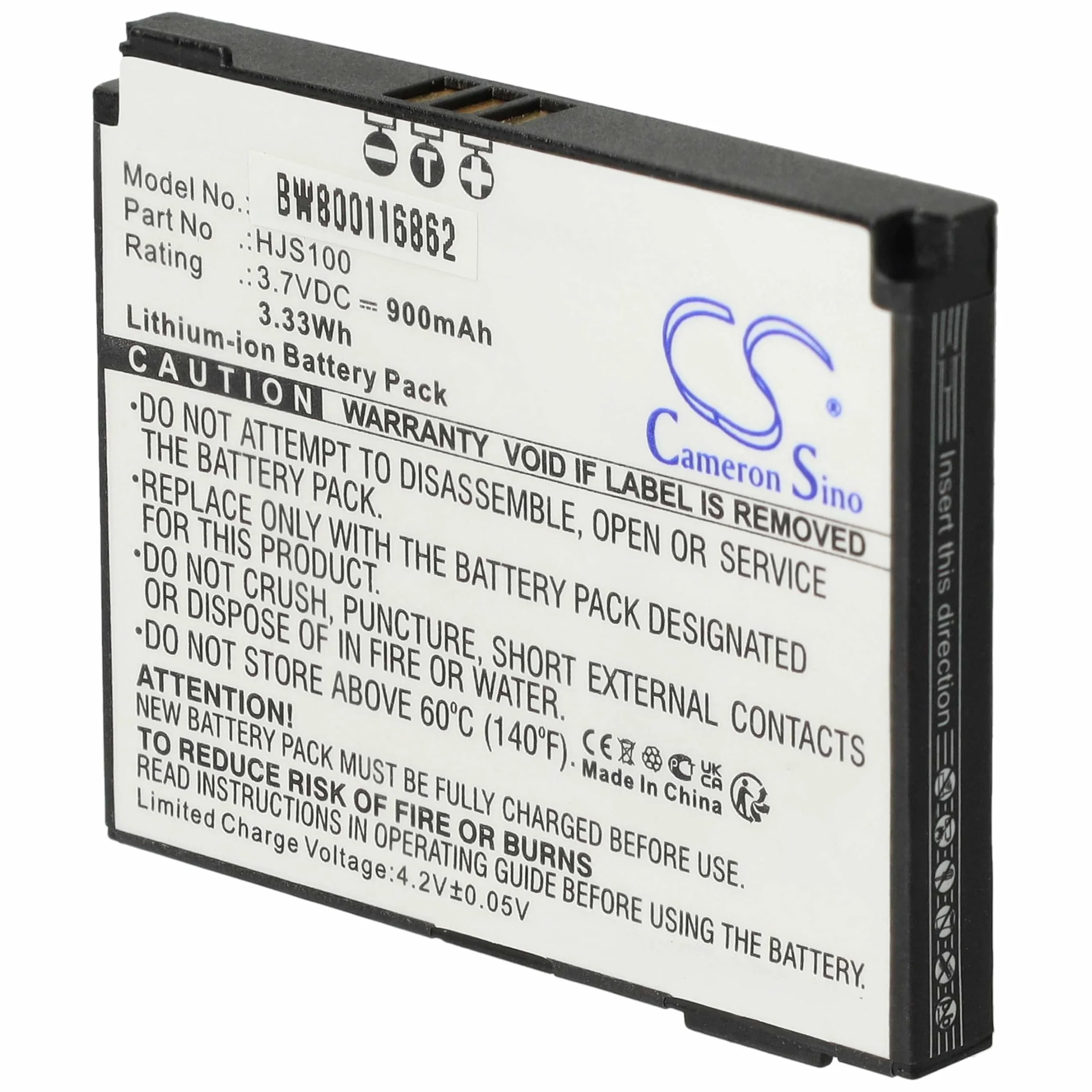 vhbw Zapasowa bateria kompatybilna z Becker HJS100, HJS-100, pilot mapy system nawigacji GPS nawigacji satelitarnej (900 mAh, 3,7 V, Li-Ion)