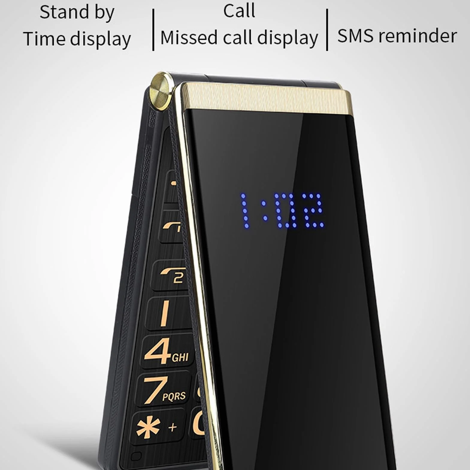 Telefon Z Klapką Dla Osób Starszych O Przekątnej 2,8 Cala, Podwójny Tryb Gotowości Dual SIM, Dwa Ekrany Wewnętrzne I Zewnętrzne, Latarka LED Aparat 130 W, Wielofunkcyjny I Językowy, Telefon Komórkowy