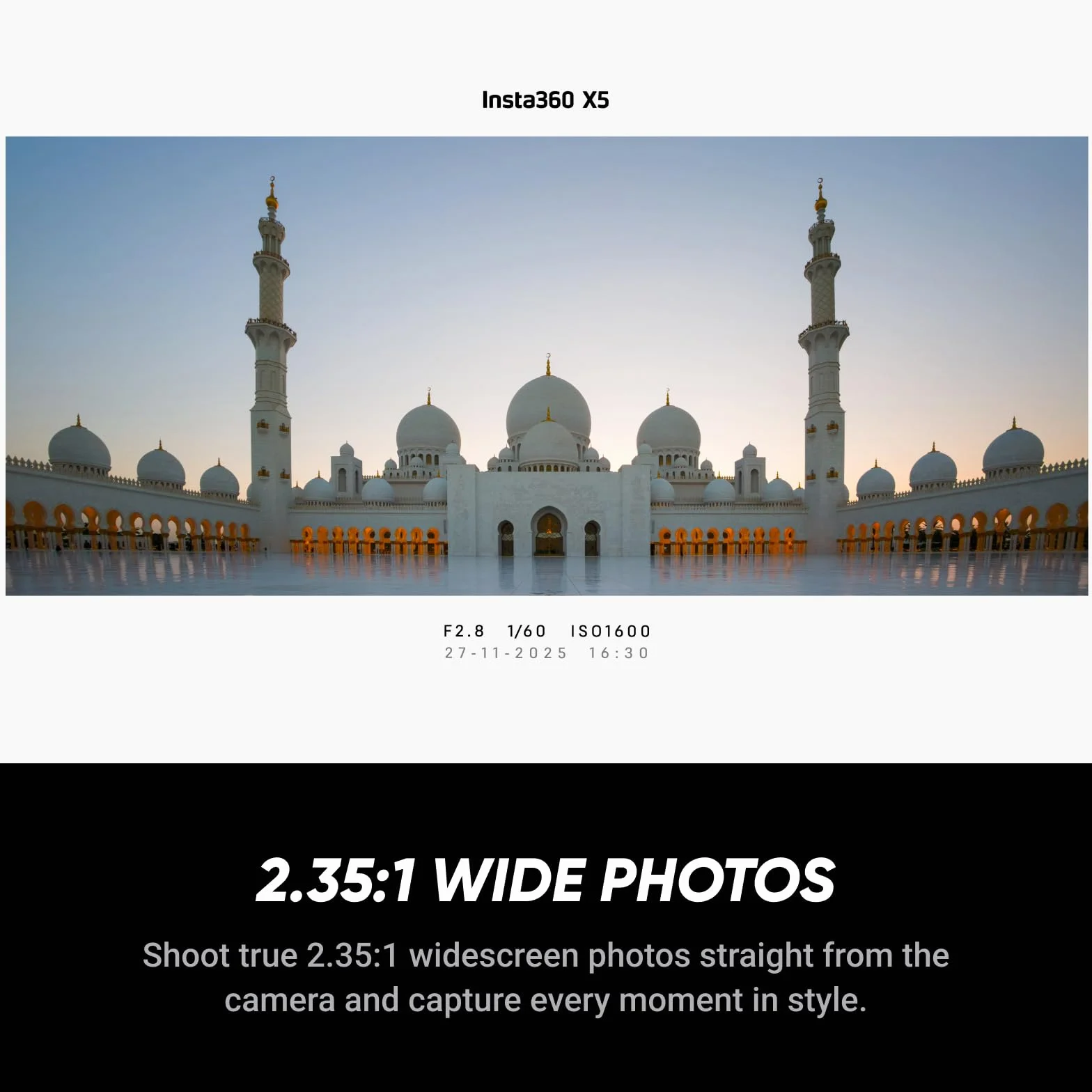 Insta360 Zestaw uchwytów fotograficznych X5 – wodoodporna kamera 8K 360, wiodące słabe światło, niewidoczny efekt kija do selfie, wytrzymały i wymienny obiektyw, bateria 3-godzinna, wbudowana ochrona