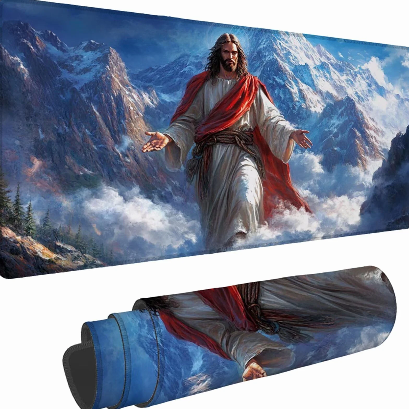 Gamingowa podkładka pod mysz 1200 x 600 x 3 mm, XXL, wodoszczelna, odporna na ścieranie, z przyszytymi krawędziami, podkładka na biurko, poprawia prędkość i precyzję, do komputera, biura, wzór xn-429