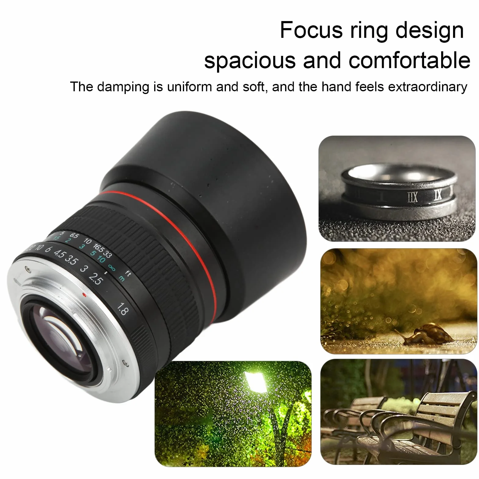 85mm F1.8 z Dużą Przysłoną, Pełnoklatkowy Obiektyw Aparatu z Ręcznym Ustawianiem Ostrości, Mocowanie AI Obiektywu Stałoogniskowego, Kąt Widzenia 28,3°, dla D850, D810, D800, D780, D750,