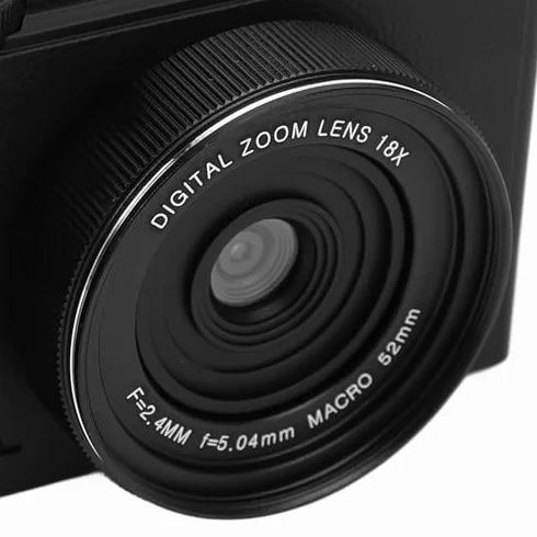 Aparat Cyfrowy 4K, 64MP UHD 18x Zoom Autofocus Retro Kompaktowy Aparat Cyfrowy z 3 calowym Ekranem i Bilansem Białym, Rejestrator Wideo 4K do Fotografii Podróży Vlogging (BLACK)