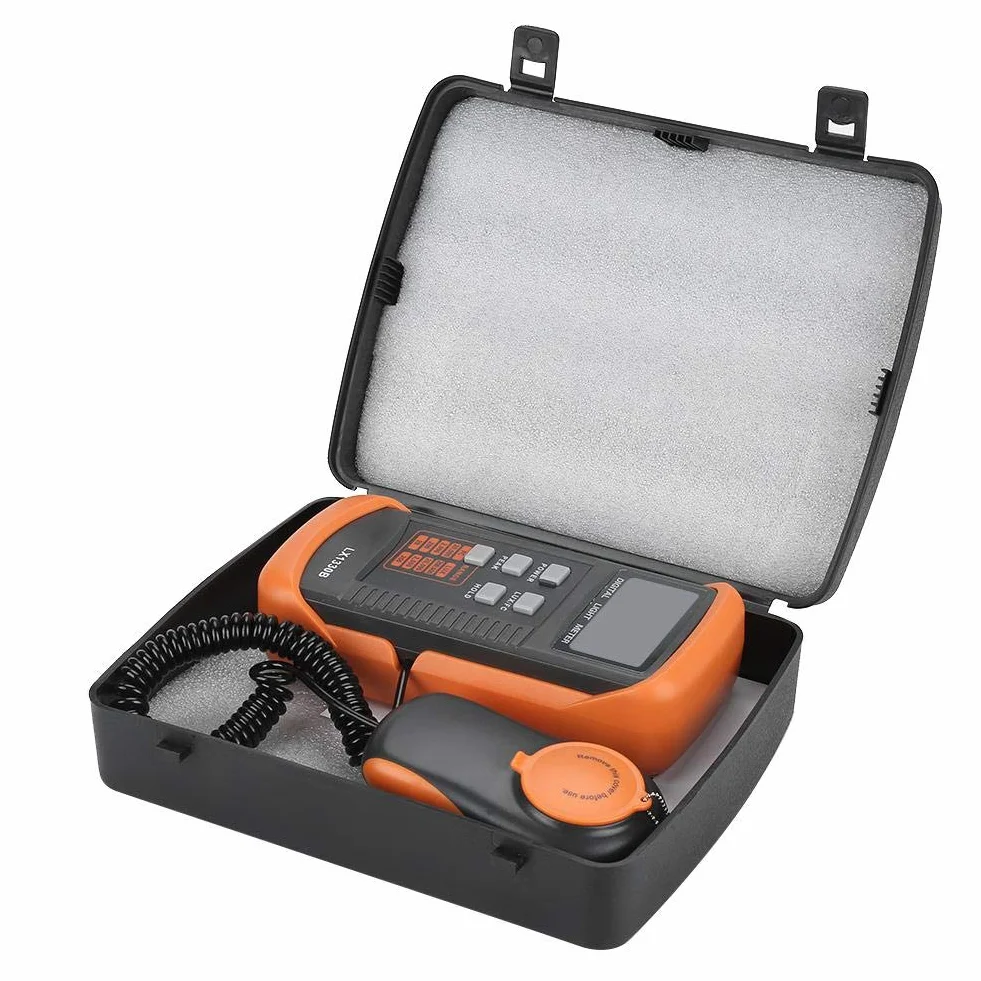Estink Luxmeter LX1330B, Cyfrowy Miernik Światła LCD, Illuminometer, Zakres Pomiarowy 0-200000 Lux