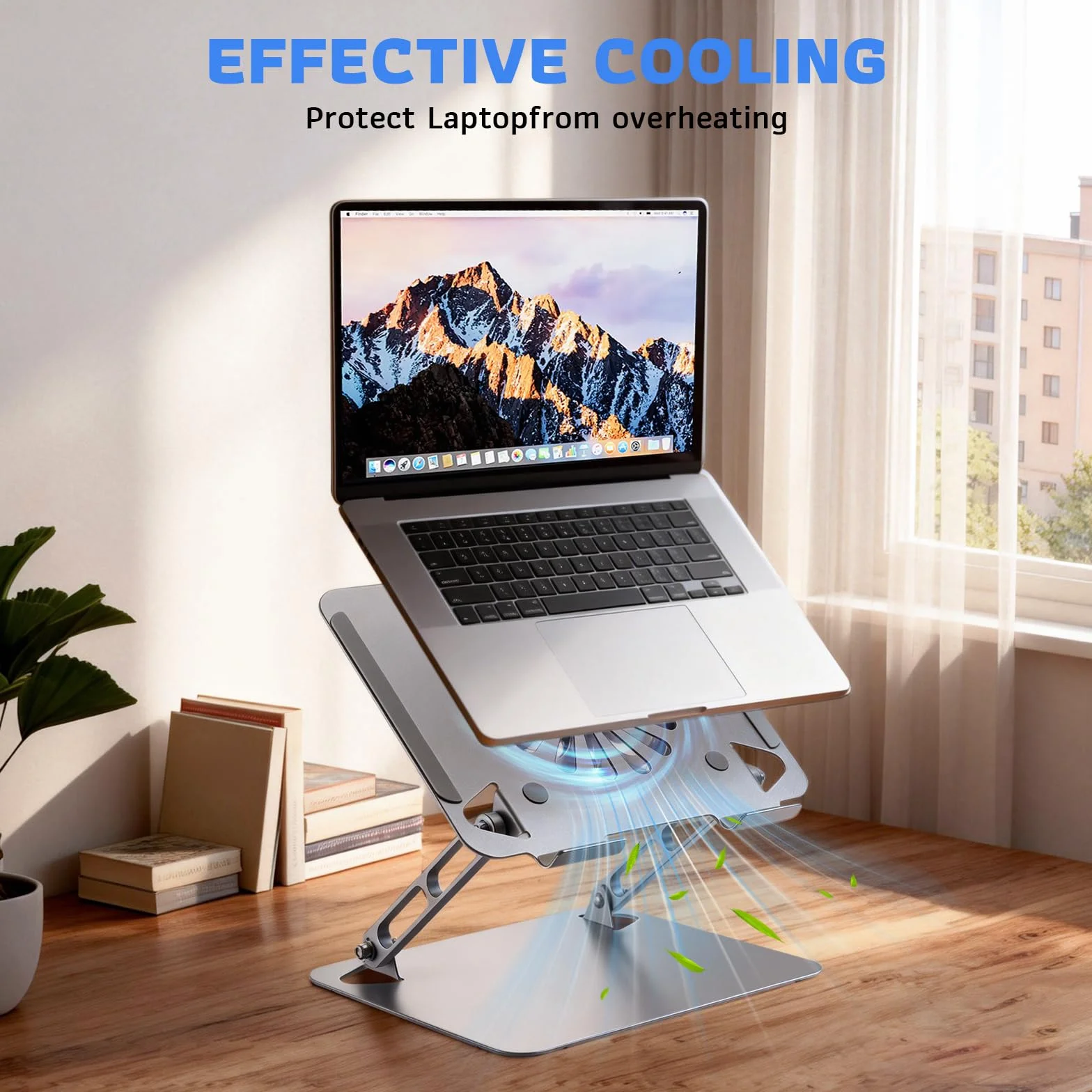 Podkładka chłodząca do laptopa dla graczy, płynna obsługa dotykowa, chłodzenie laptopa o przekątnej ekranu 13-16", obracana o 360°, nośność 10 kg i cicha praca 18 dB
