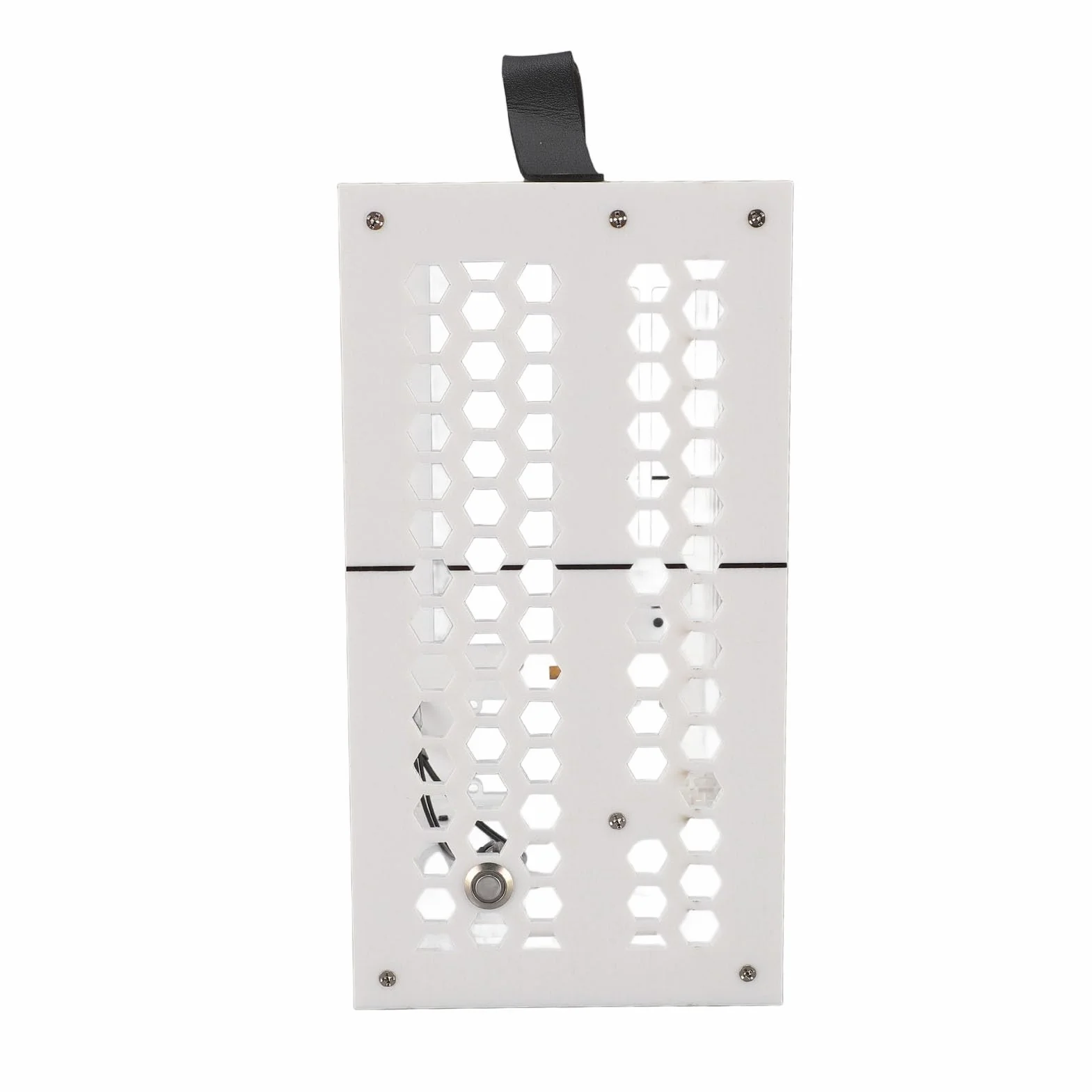 Eacam Kompaktowa Miniaturowa Obudowa Komputera ITX z Przezroczystym Akrylem dla Graczy z Przepływem Powietrza 360 Stopni 23x20,5x12cm (Biały)