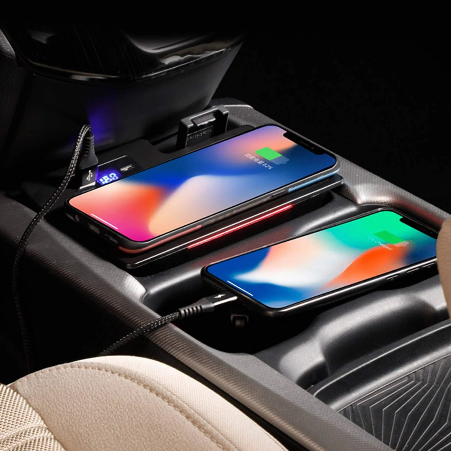 Ładowarka bezprzewodowa QI do samochodu CRV Akcesoria CR-V 2020-2017 Modyfikacja wnętrza 15 W Szybka płytka ładująca telefon Kierownica po lewej stronie Panel ładowania bezprzewodowego pojazdu(