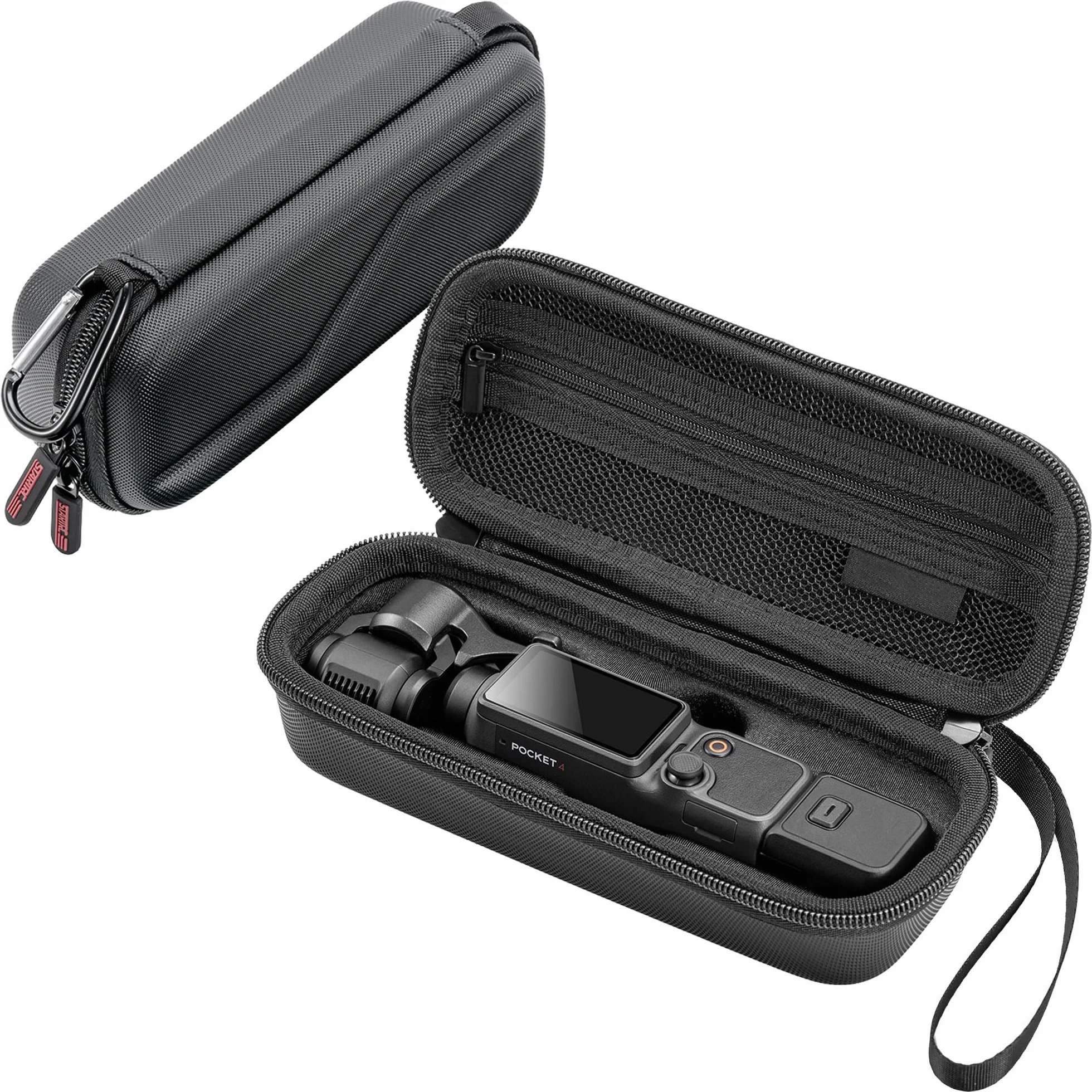 Osmo Pocket 4 Etui Transportowe Przenośna Twarda Torba Podróżna z PU Shell Ochronna Obudowa do DJI Osmo Pocket 4 Creator Combo Kamery z Paskiem na Ramię