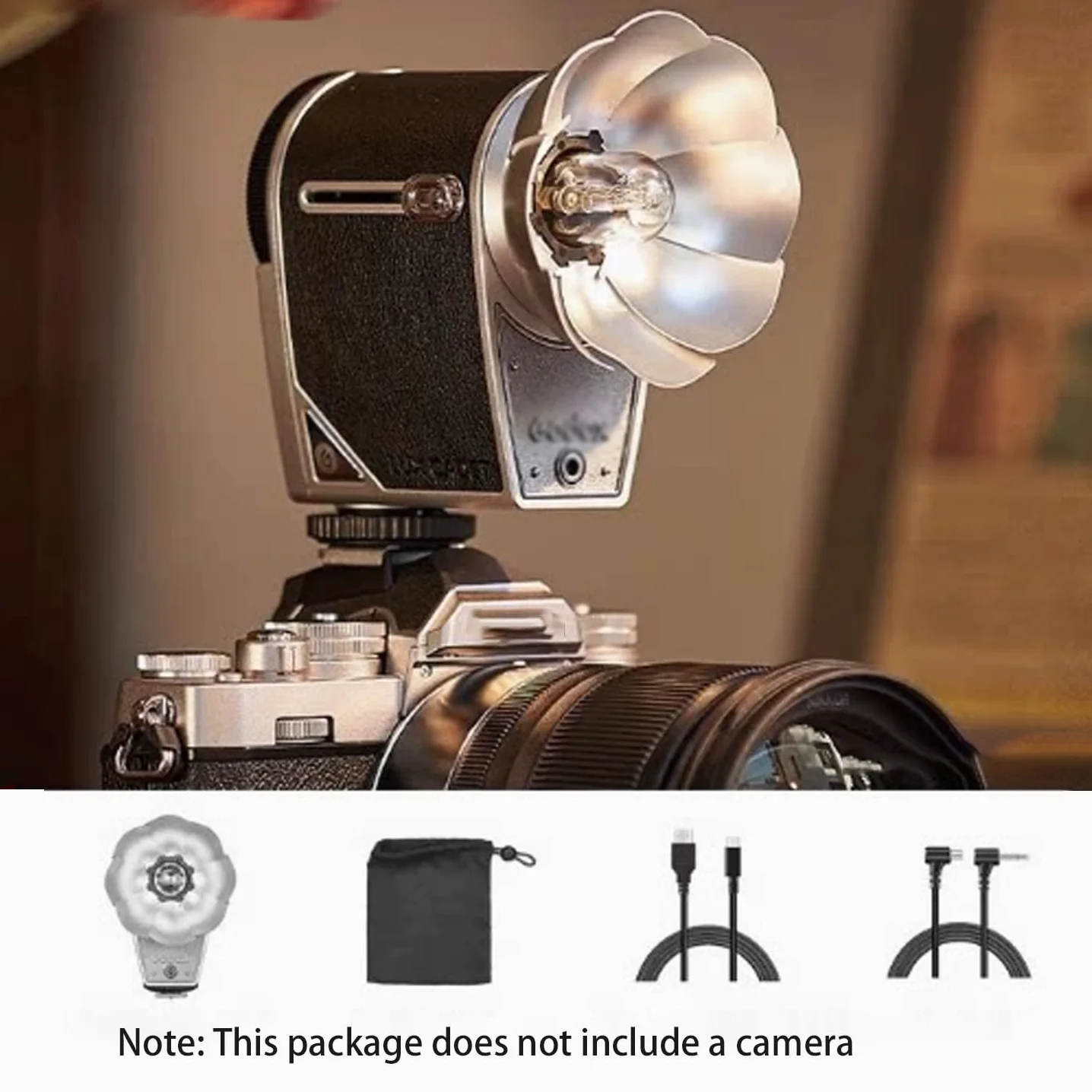 Lampa błyskowa do aparatu Speedlite ze srebrnym reflektorem, temperatura barwowa 6200 K ± 300 K, ogniskowa 28 mm, możliwość ładowania, kompatybilna z lustrzankami cyfrowymi i aparatami filmowymi