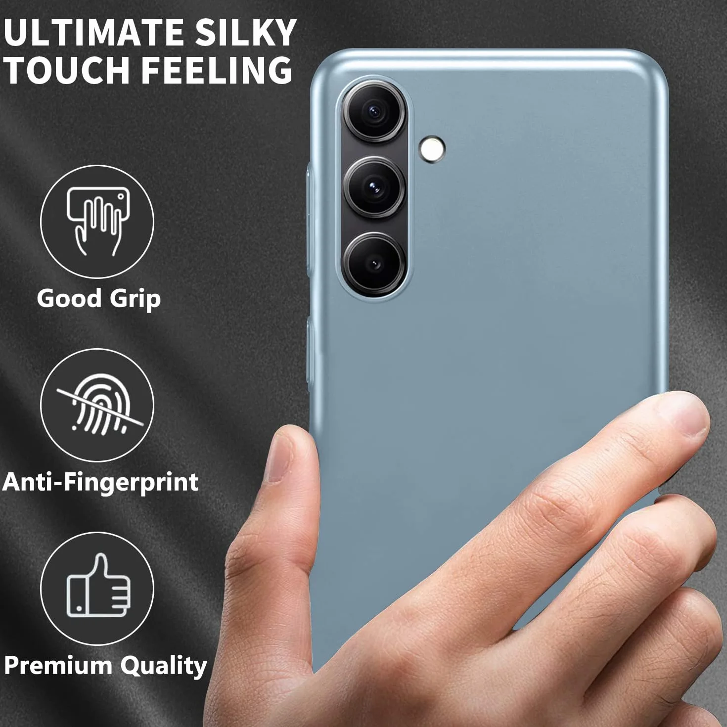 Etui na telefon Samsung Galaxy S23, ultra cienkie, matowe, smukłe, odporne na zarysowania, uderzenia, antypoślizgowe, bumper, etui typu bumper case do Samsung Galaxy S23 6,1" Far Peak Blue
