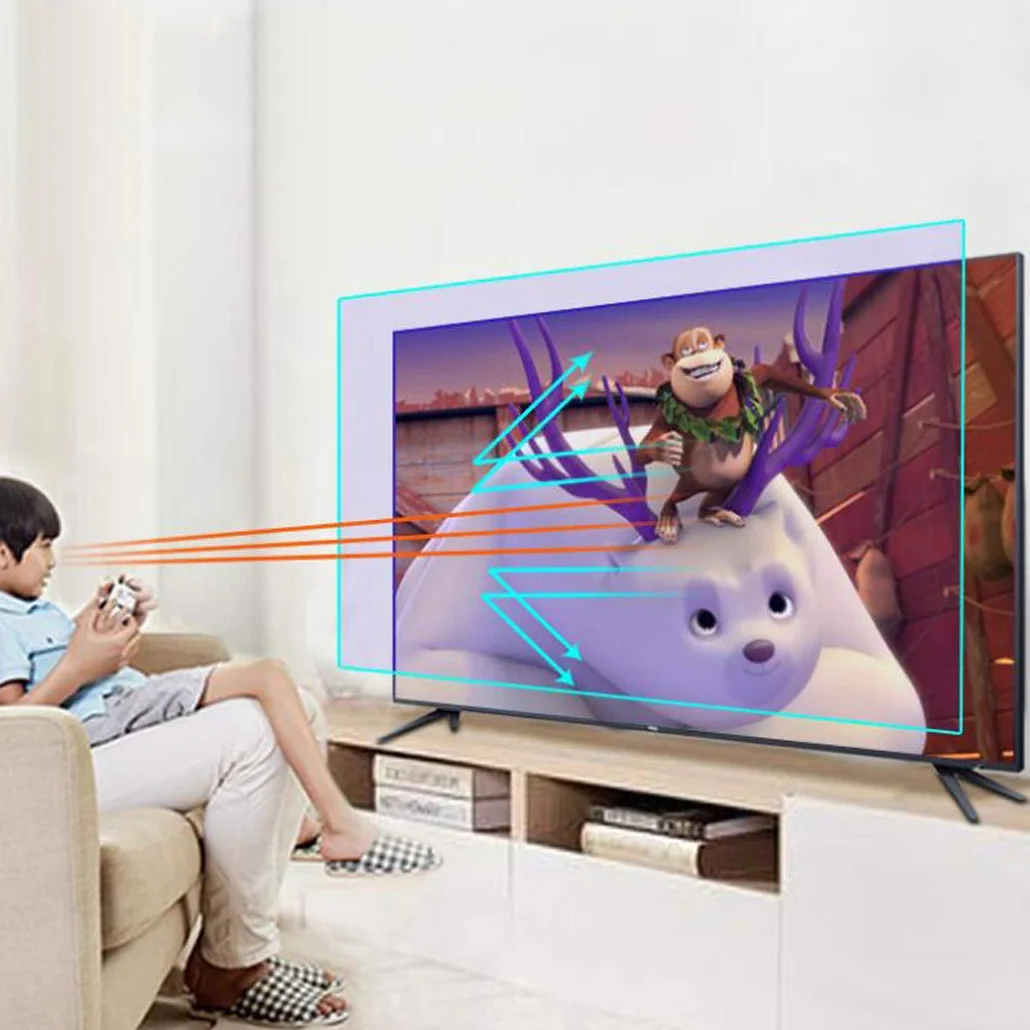 43-calowy ochraniacz ekranu TV filtr przeciwodblaskowy, powłoka przeciwodblaskowa łagodzi zmęczenie oczu, folia ochronna do monitora komputera stacjonarnego do LCD, LED, OLED i QLED HDTV
