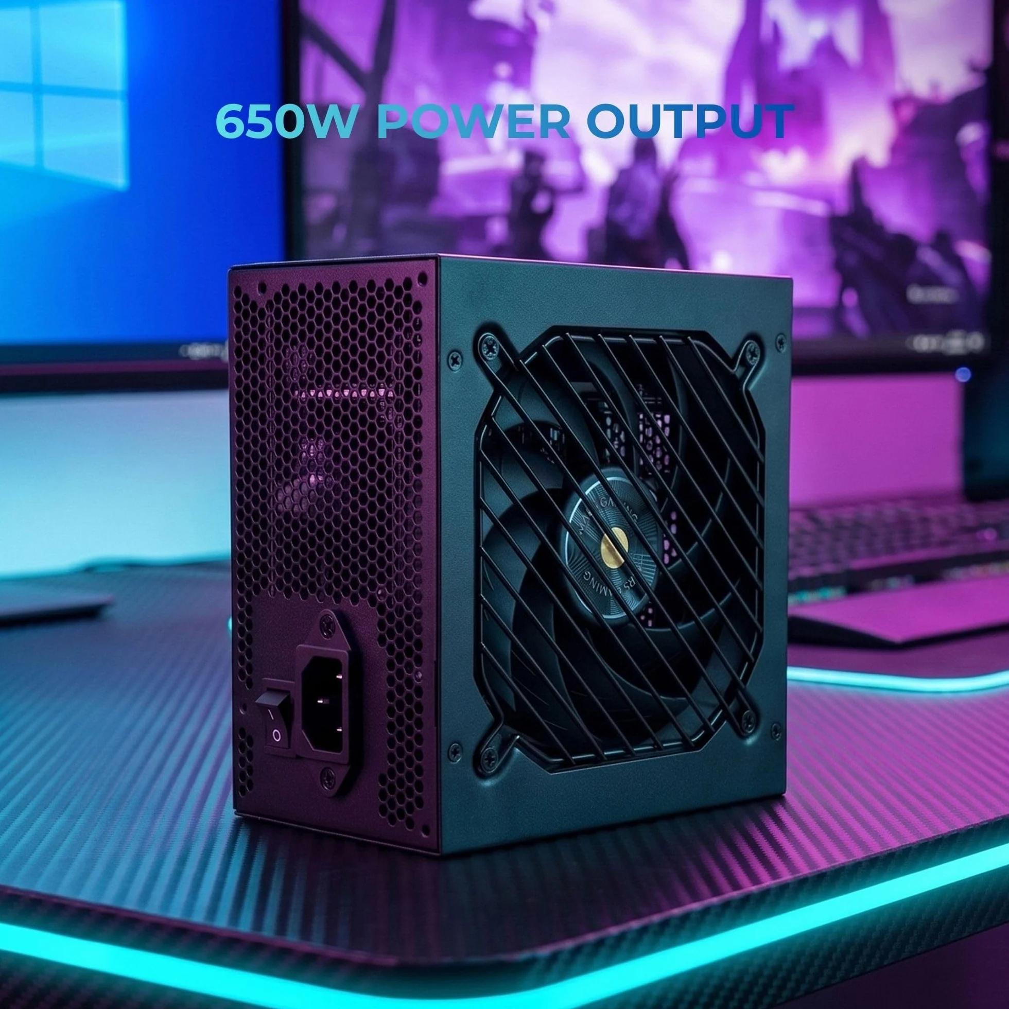Mars Gaming MPB650PSID, Zasilacz Komputerowy 650W, 10 Lat Gwarancji, 80Plus Gold 90%, Wentylator SI Extreme Silence, Technologie AI2-RPM, DC-DC i SMD, Złącza ATX 3.1 i PCIe 5.1, Czarny