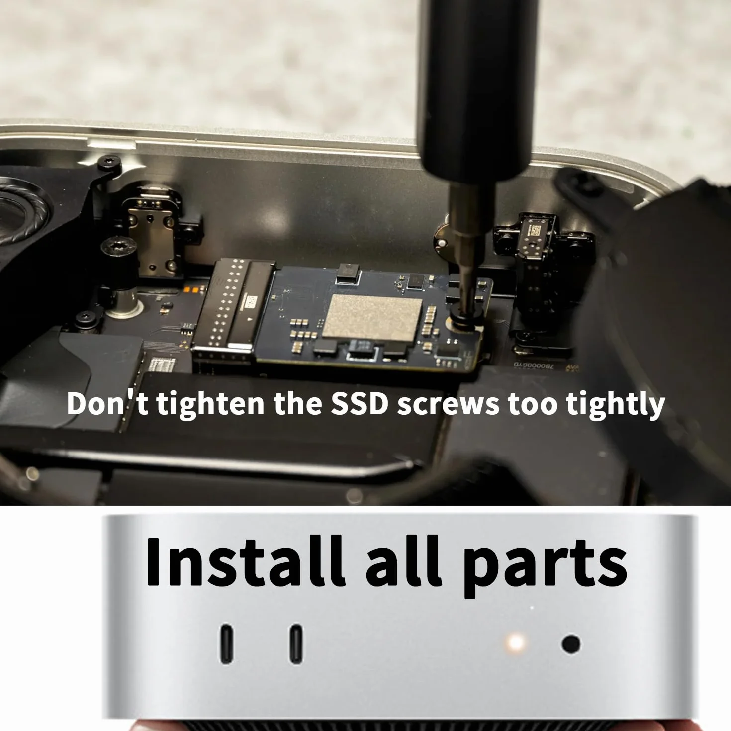 CHGRNLF Zamiennik wewnętrznego dysku SSD Mac mini M4 1 TB – szybki dysk półprzewodnikowy 3300 MB/s do aktualizacji pamięci masowej Mac mini M4
