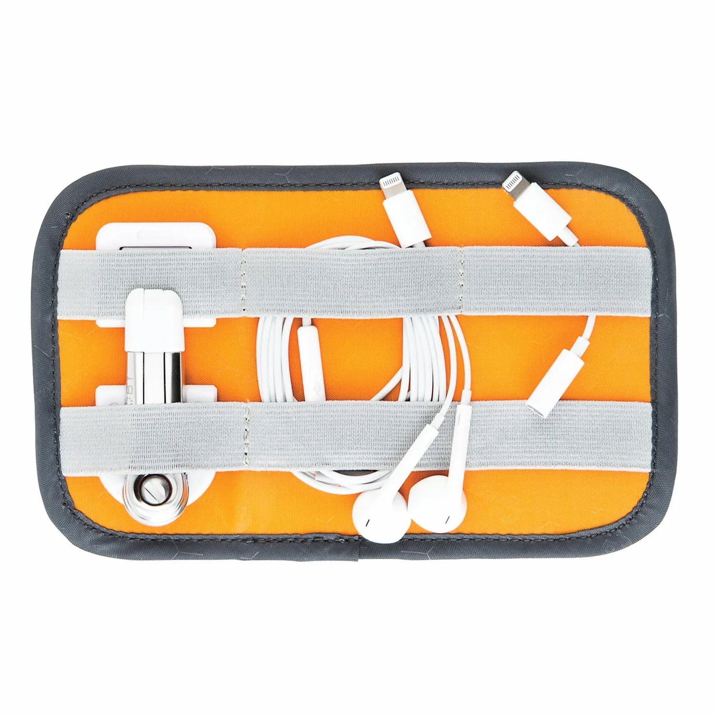 Lowepro GearUp Pouch Mini, etui podróżne na kable telefoniczne, kable, adaptery, baterie, ładowarki i pamięci USB, etui na akcesoria do smartfona, wykonane z tkaniny z recyklingu, szare