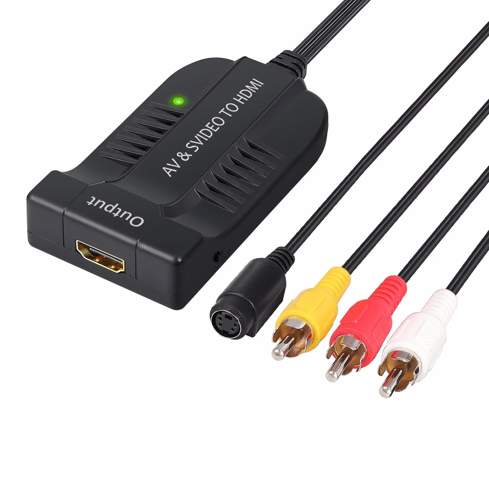 AV CVBS S-Video na HDMI Konwerter kompozytowy 3RCA na HDMI Obsługa 1080P z kablem Micro do HDTV DVD