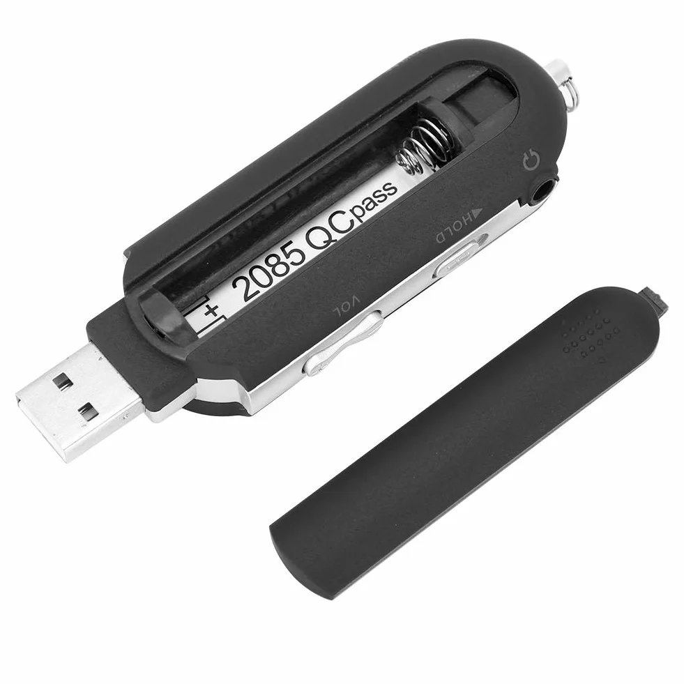 Odtwarzacz MP3, mini USB 2.0, odtwarzacz MP3 z radiem FM i słuchawkami, ekran LCD, automatyczne wyłączanie (czarny)