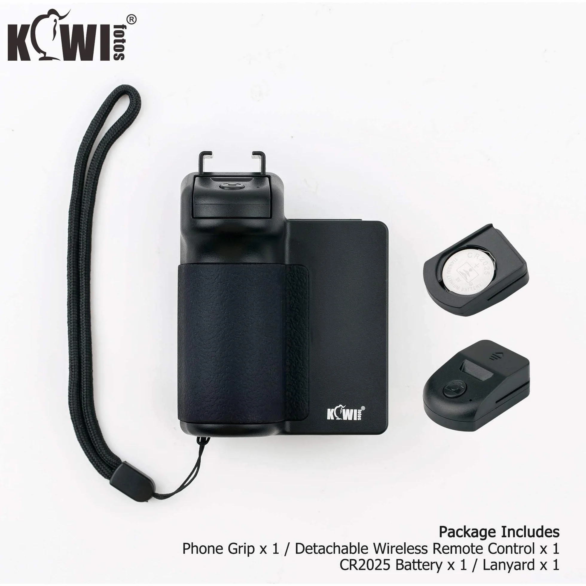 KIWIFOTOS Pilot zdalnego sterowania do smartfona ze stabilizatorem uchwytu do selfie vlog wideo kompatybilny z iPhone 14 13 12 11 XS X XR 8 + 8 7+ 7 6S+ 6S Galaxy Mate MI PIXEL o szerokości 59-85 mm