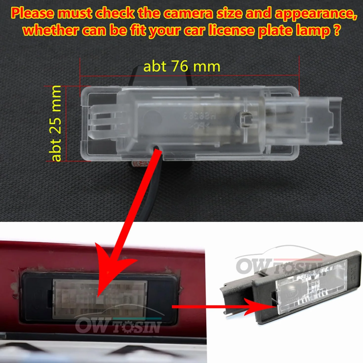 Zamiennik kamery cofania samochodu do Peugeot 3008 MK1 2008-2016, samochodowa kamera cofania HD, wodoodporna, odporna na wstrząsy kamera parkingowa, kamera D z wyświetlaczem LCD 4.3
