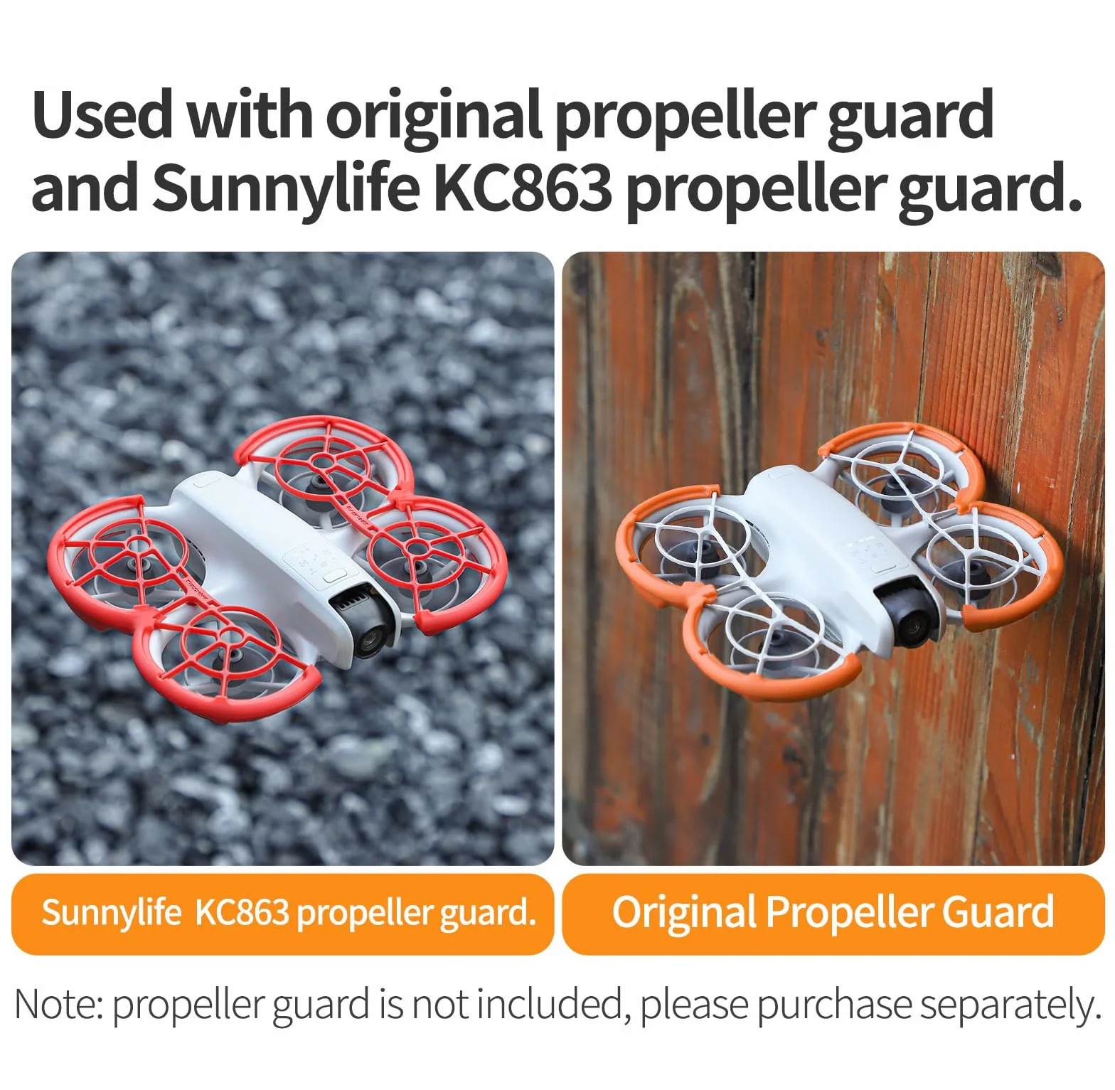 Osłona śmigła dla drona DJI NEO 1, Ochraniacz z ochronnym zderzakiem antykolizyjnym i odpornym na wstrząsy dla akcesorii DJI NEO 1 Fly More Combo (Zestaw osłon śmigła w kolorze pomarańczowym)