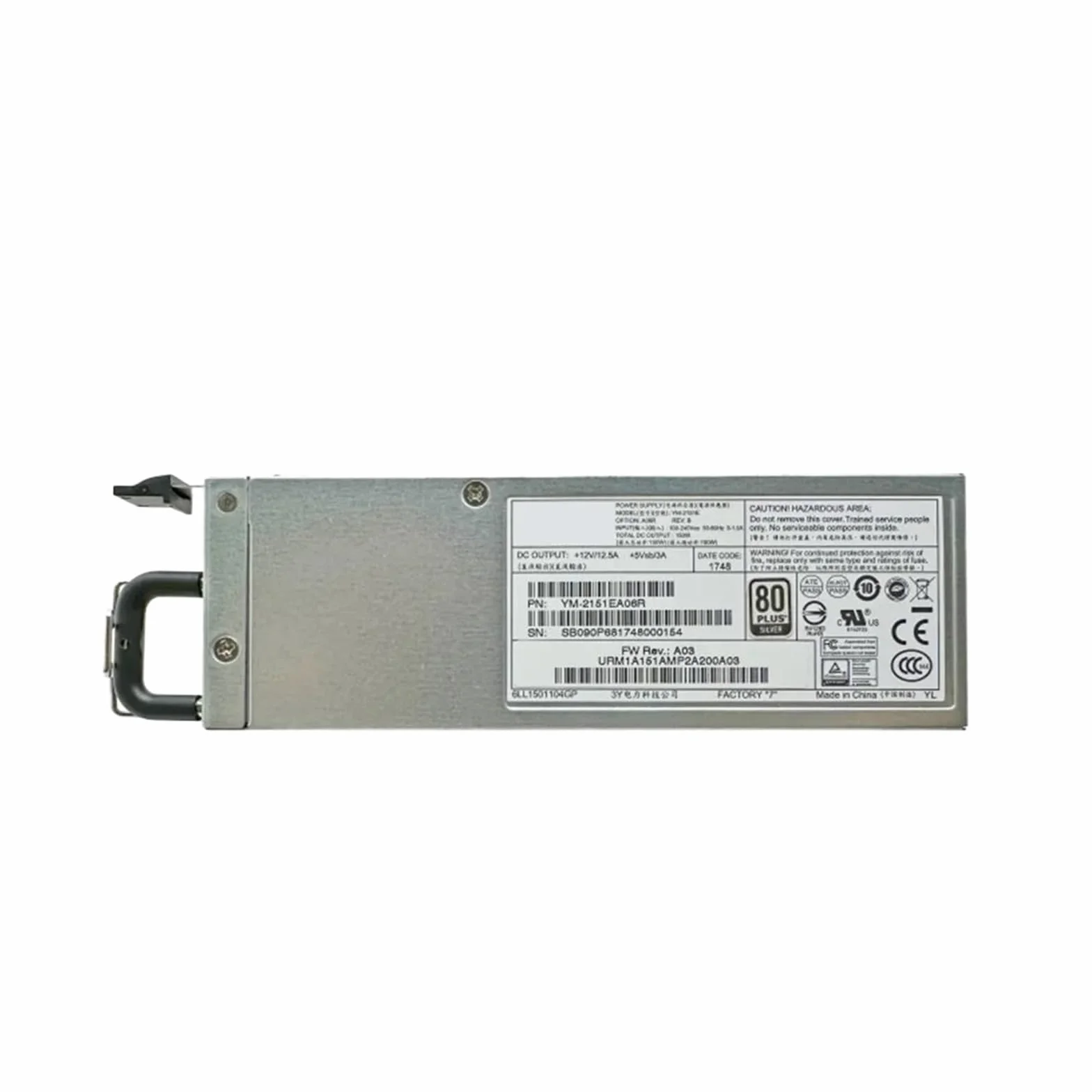 For Power Technology YM-2151E Zasilacz 150 W PN: YM-2151EA06R for Switch Server