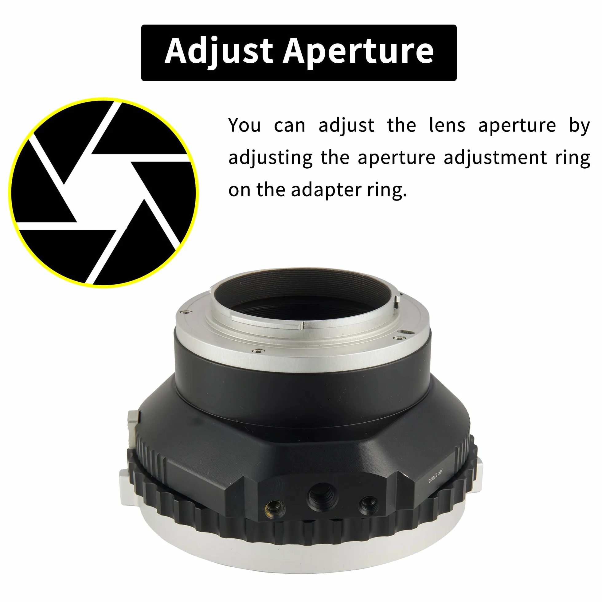 Adapter mocowania obiektywu Speed ​​Booster z redukcją ogniskowej 0,71X, kompatybilny z obiektywem Pentax 645 i aparatem Leica lub Panasonic z mocowaniem L