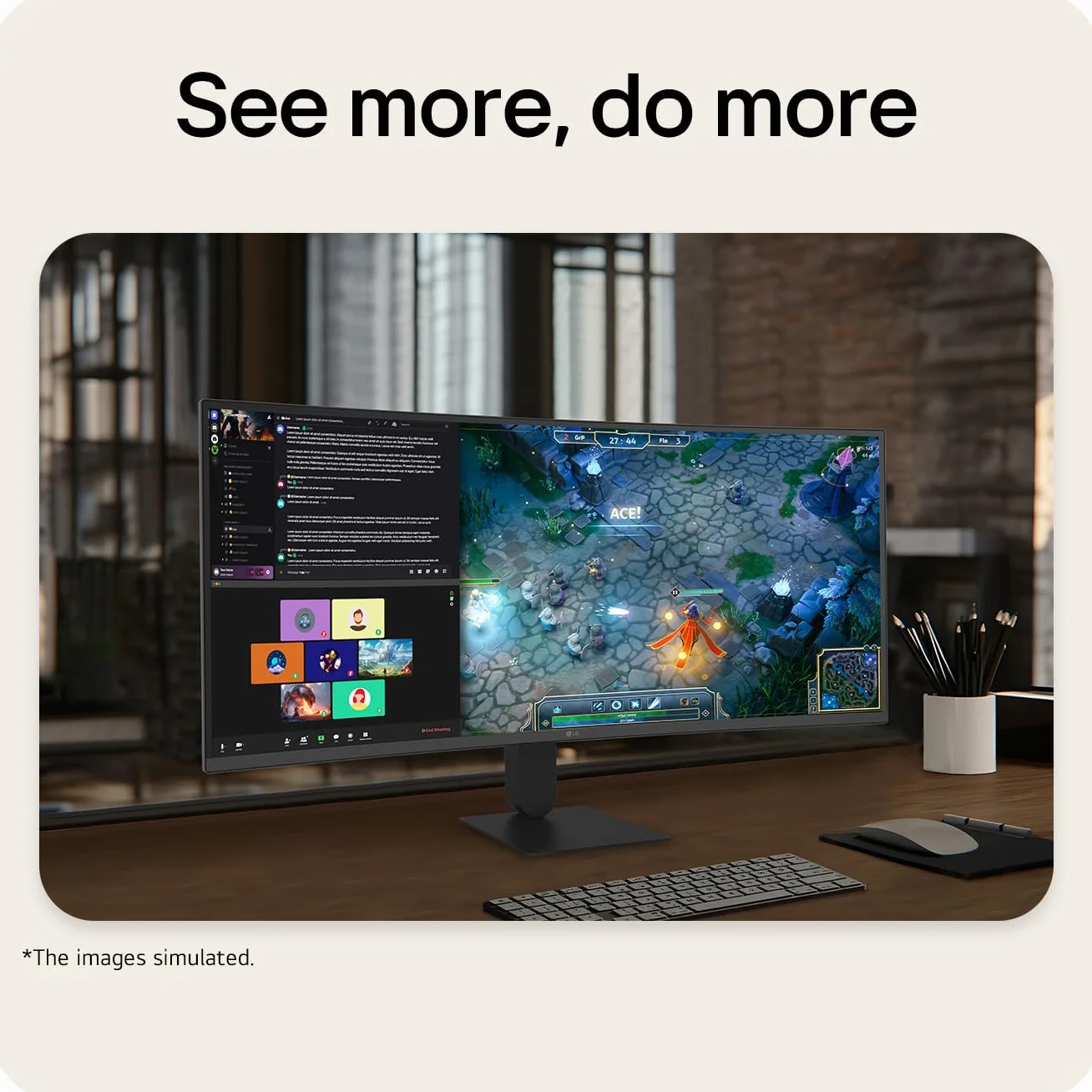 LG UltraWide Monitor 34U640B-B: zakrzywiony UWQHD 1440p VA 86.4 cm, 144Hz, 5ms GtG, HDR10, FreeSync Premium, wyświetlacz HAS, tryb czytnika i bezpieczny migotanie, inteligentna oszczędność energii