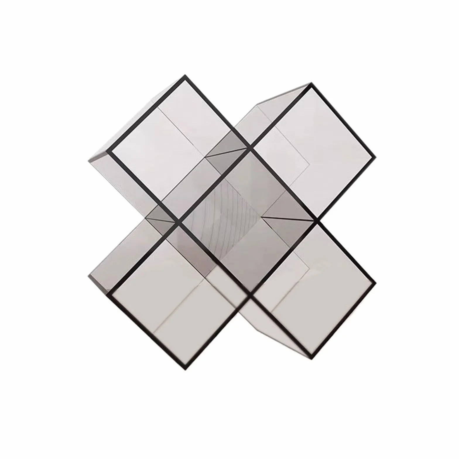Dom kreatywny, minimalistyczny, przezroczysty akrylowy regał CD do przechowywania albumów i czasopism – wolnostojący stojak na płyty gramofonowe (Grigio)