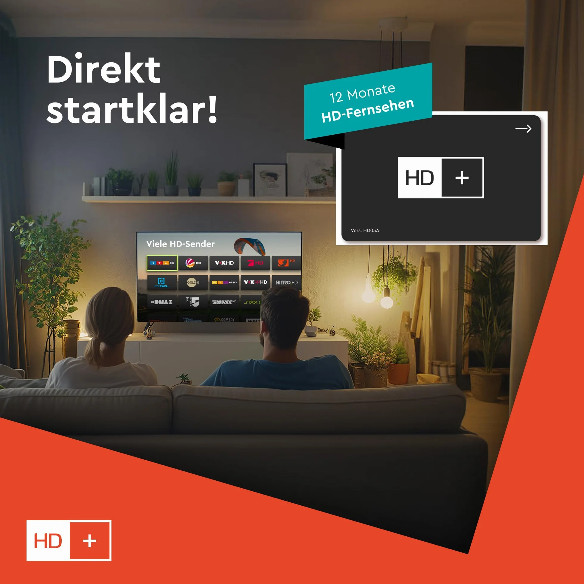 Karta HD+ na 12 miesięcy oglądania telewizji w doskonałej jakości HD