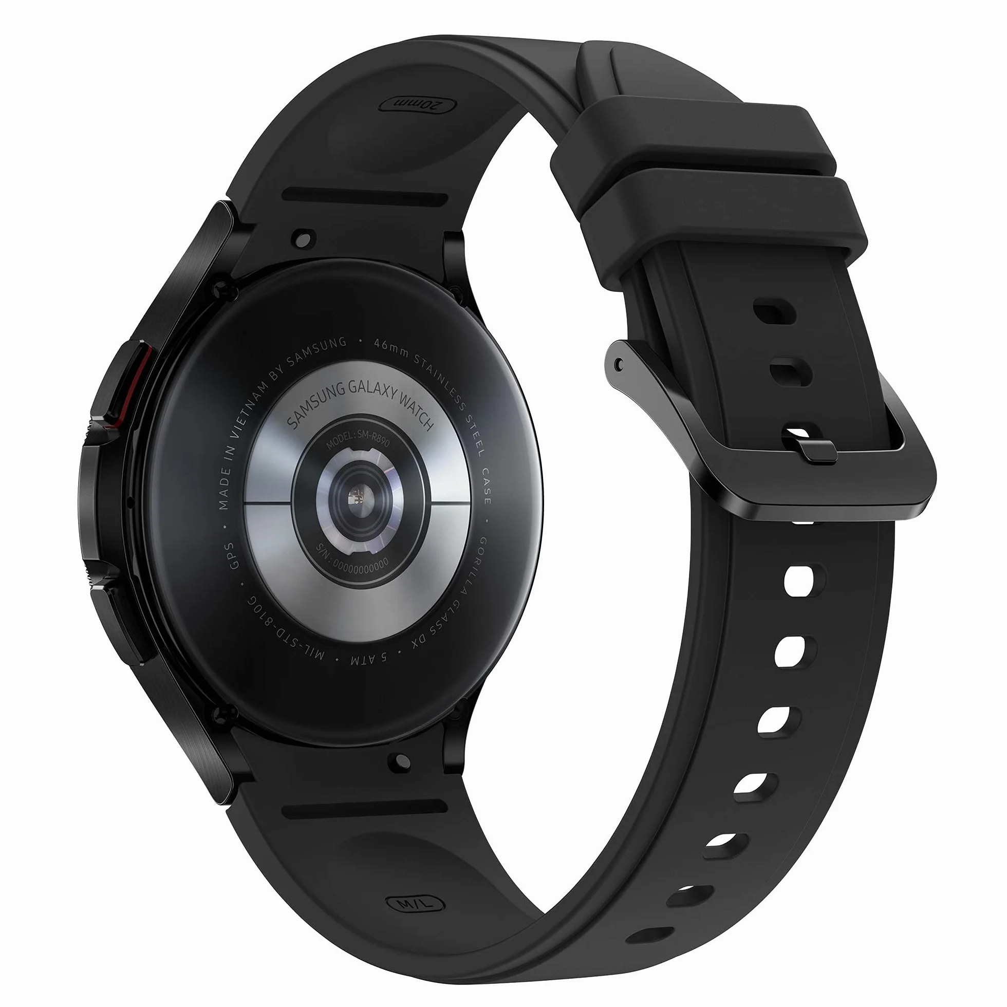 Samsung SM-R890NZKAITV Galaxy Watch4 Classic - 46mm - czarny - inteligentny zegarek z opaską sportową na grzbiecie - Flouroelastomer - czarny - wyświetlacz 3,46 cm (1,4")