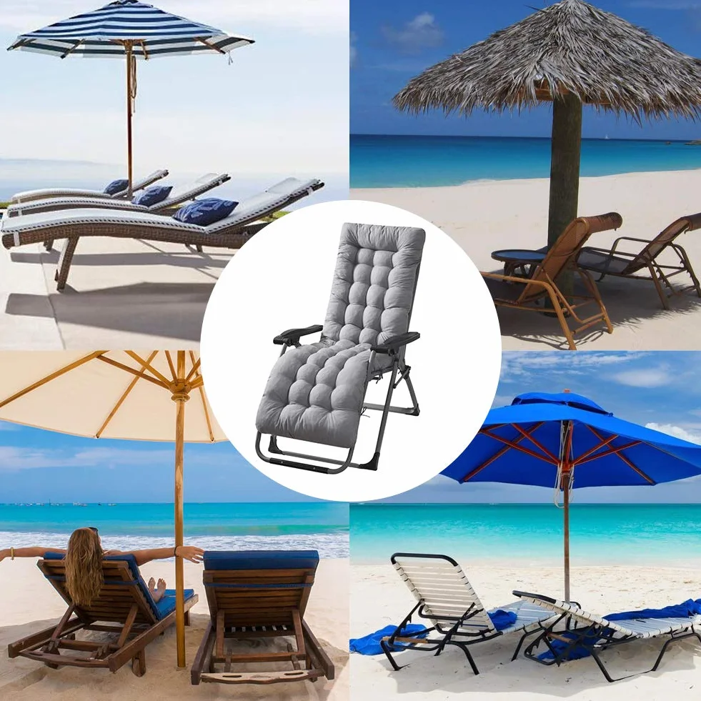 Patio Chaise Lounge poduszka Soft Sun Lounger Poduszka Lounger Poduszka Lounger Poduszka Lounge, poduszka na urlop, do użytku wewnątrz i na zewnątrz
