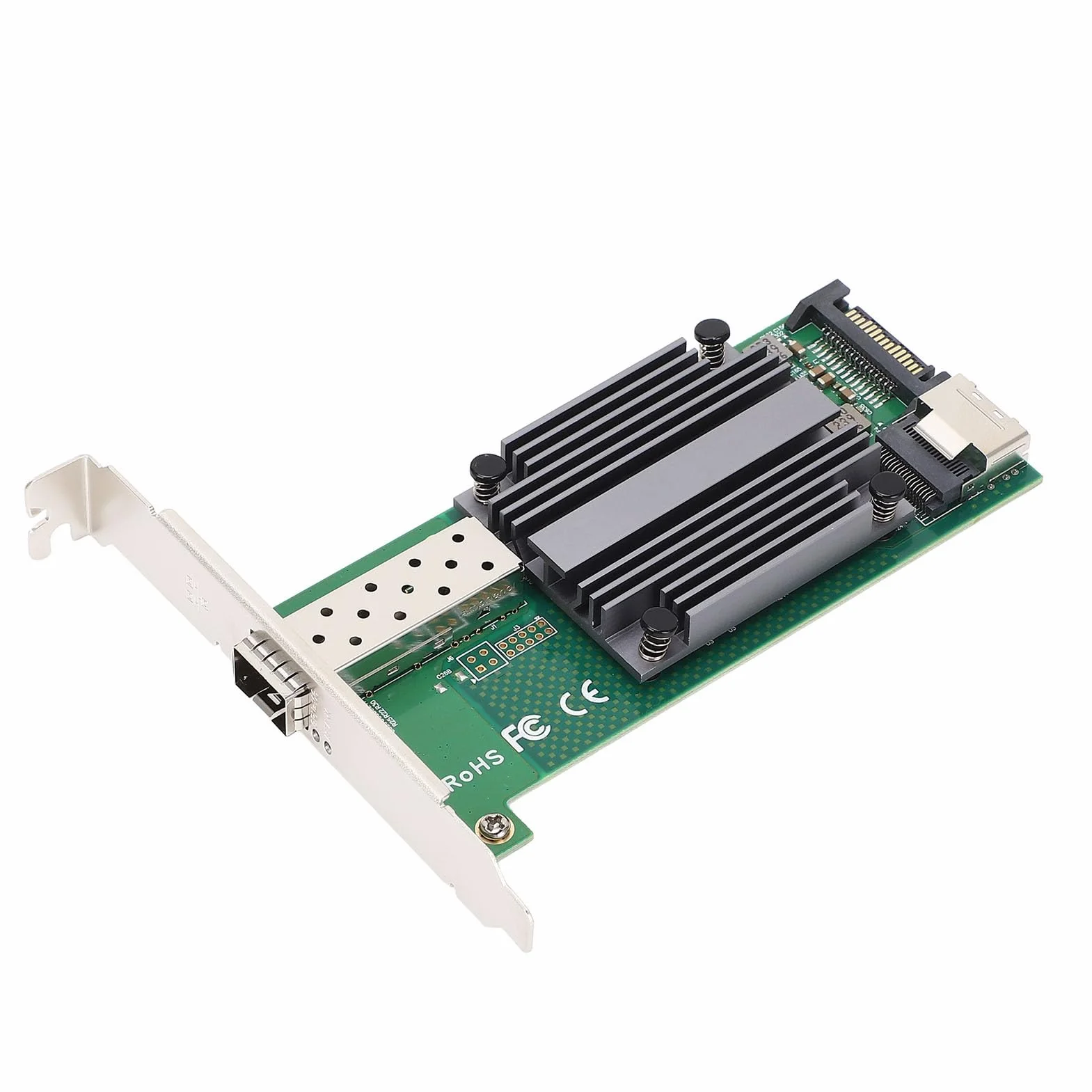 Karta sieciowa Ethernet M.2 do 10 GB B+M Key 82599‑1 SFP Industrial Control Server Network Card Network, pojedynczy port SFP+, dla Wins 7/8/8.1/10