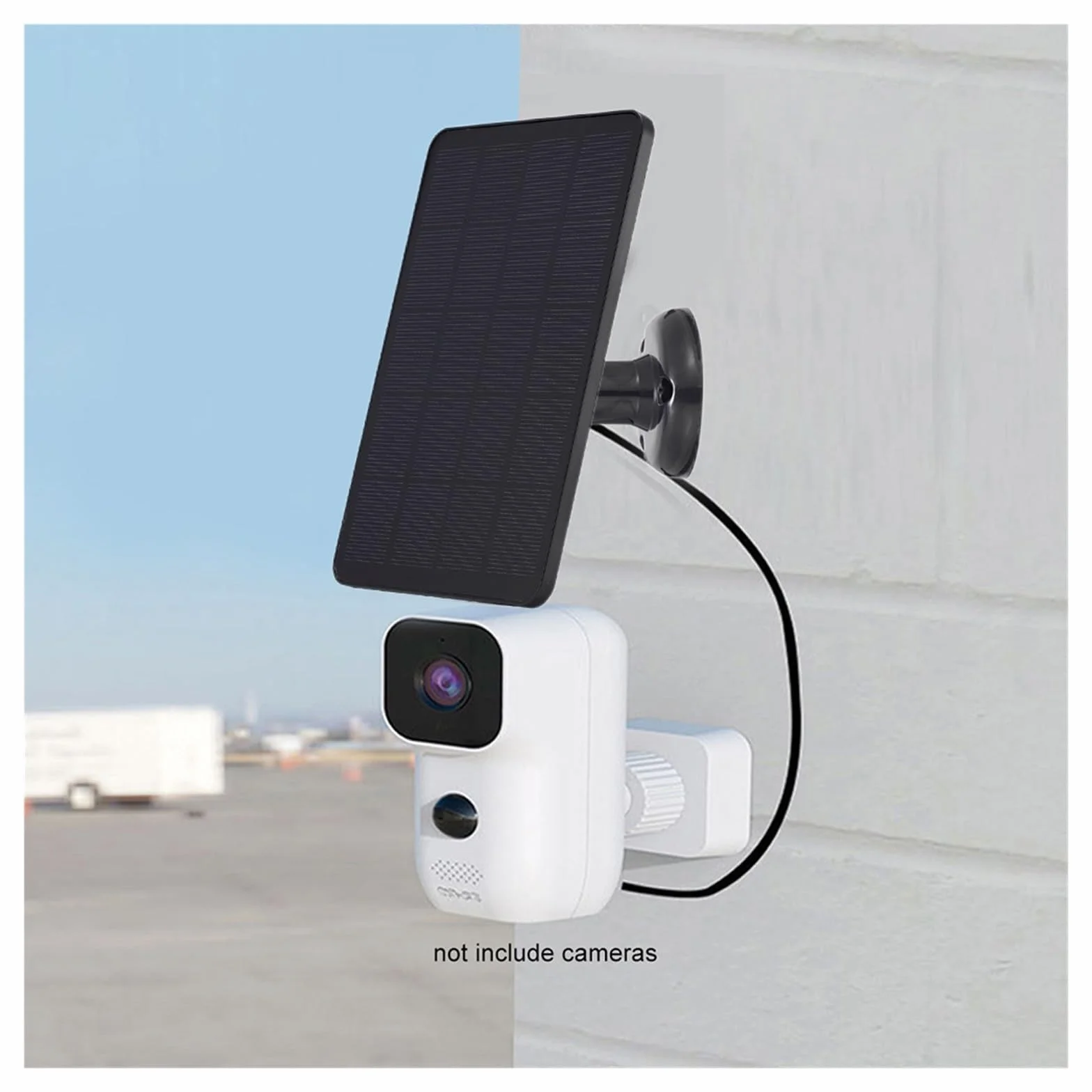 łAdowarka Z Panelem SłOnecznym 1 szt. 10W 5V ładowarka do ogniw słonecznych USB + type-c 2w1 ładowanie przenośne panele słoneczne do kamery bezpieczeństwa System oświetlenia domowego(Black 5pcs)