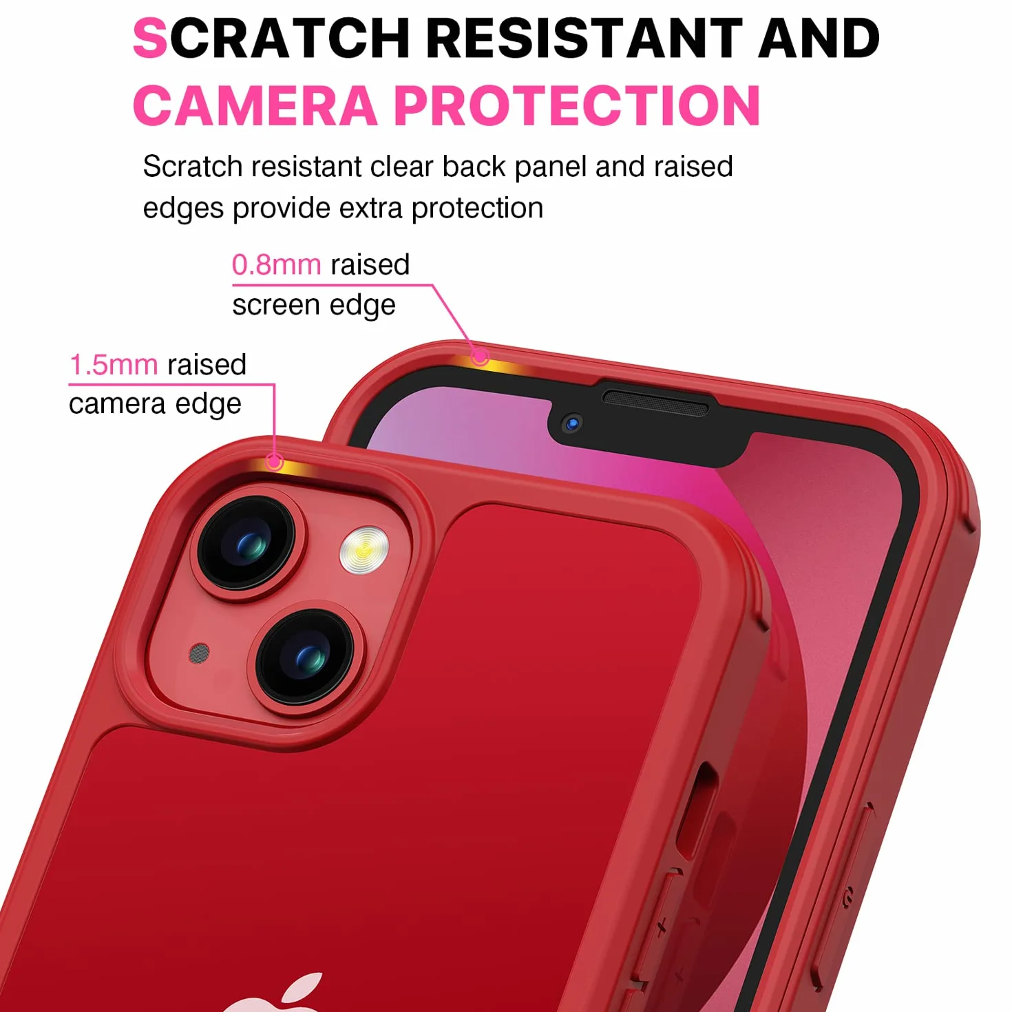 CENHUFO Etui ochronne do iPhone 13 Mini, etui ochronne 360 stopni z wbudowanym szkłem pancernym 9H, ochrona wyświetlacza i ochrona aparatu, odporne na uderzenia, etui typu bumper, etui na telefon