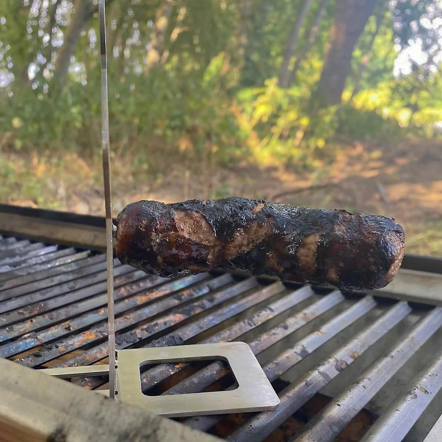 3 sztuki stojaków na kiełbasy i 1 szczotka do oleju, grill ze stali nierdzewnej, akcesoria do pieczenia, pędzel silikonowy