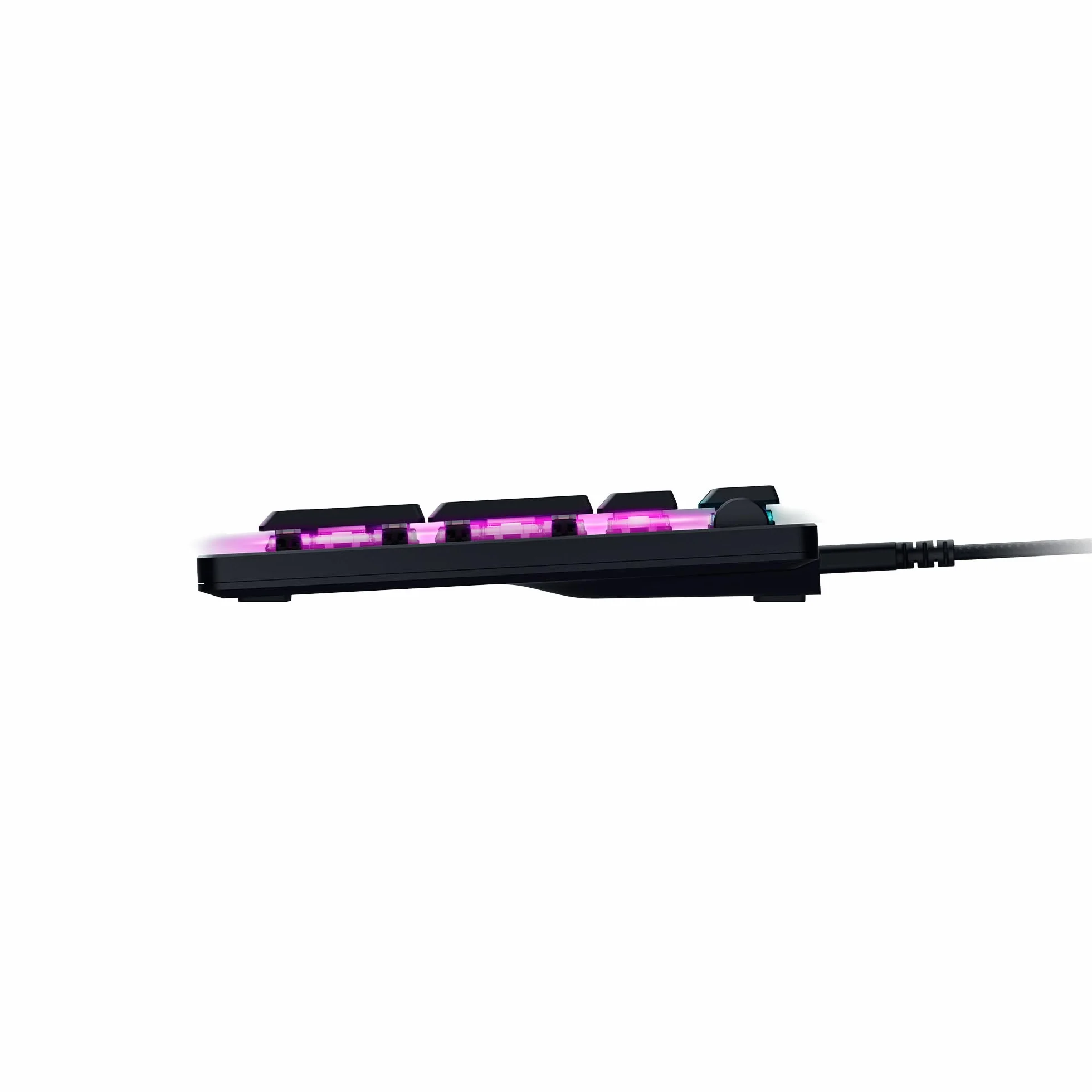 Razer DeathStalker V2 (Red Switch) – niskoprofilowa klawiatura optyczna do gier (liniowe przełączniki optyczne, HyperSpeed Wireless, USB-C, laserowo wycinane nasadki klawiszy), układ QWERTY US, czarna