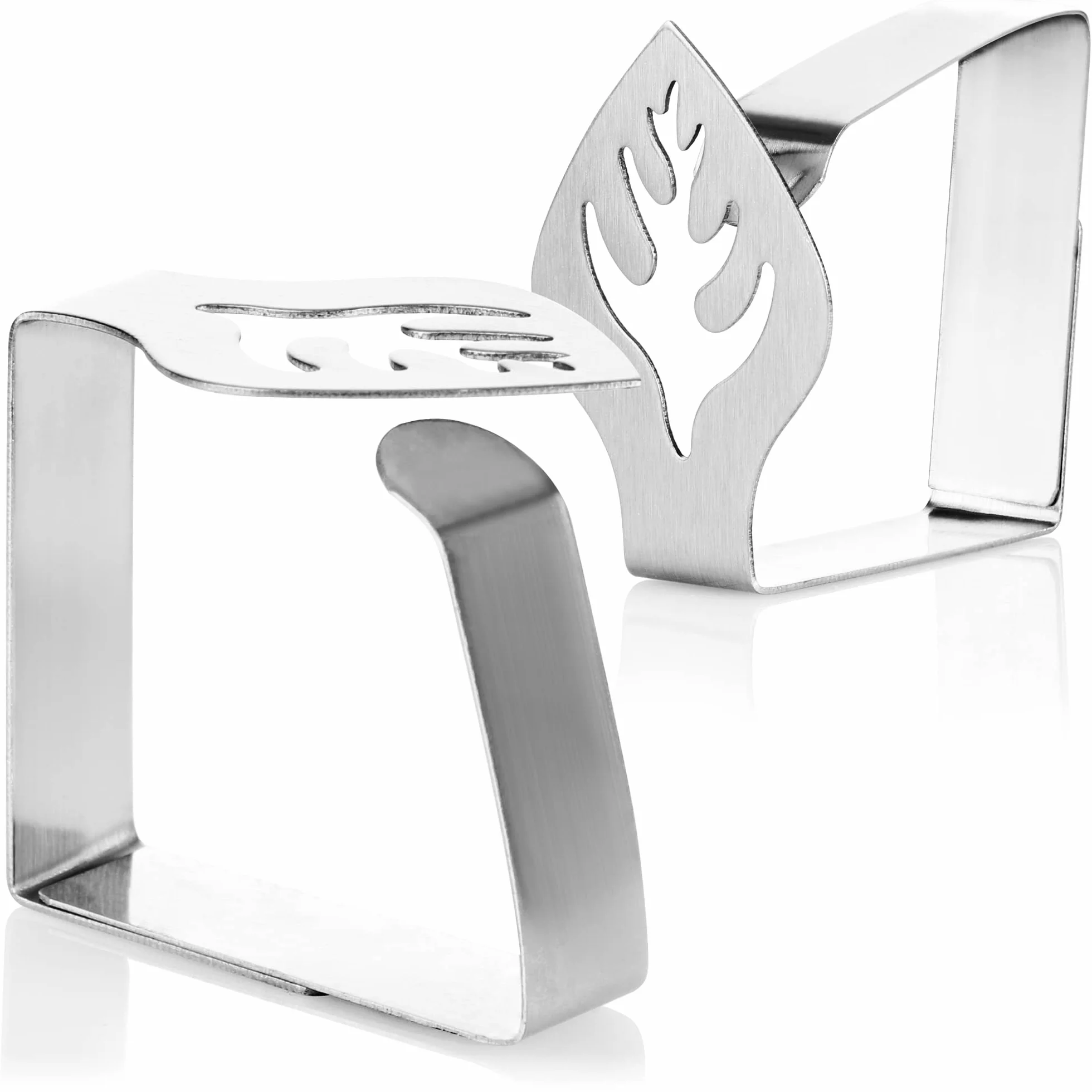 COM-FOUR® 8x klipsy do obrusów premium wykonane ze stali nierdzewnej - uchwyty na obrusy - klipsy stolowe do uzytku wewnetrznego i zewnetrznego - klipsy metalowe (08 sztuk/arkusz)