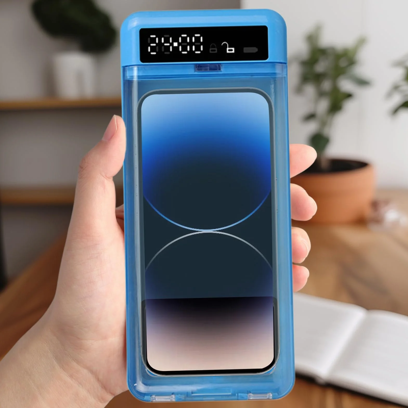 Timer z blokadą – inteligentne etui na telefon komórkowy, bezpieczne przechowywanie do nauki i ustawiania ostrości, przenośny organizer samokontroli z cyfrowym czasem, sejf do klasy, sypialni